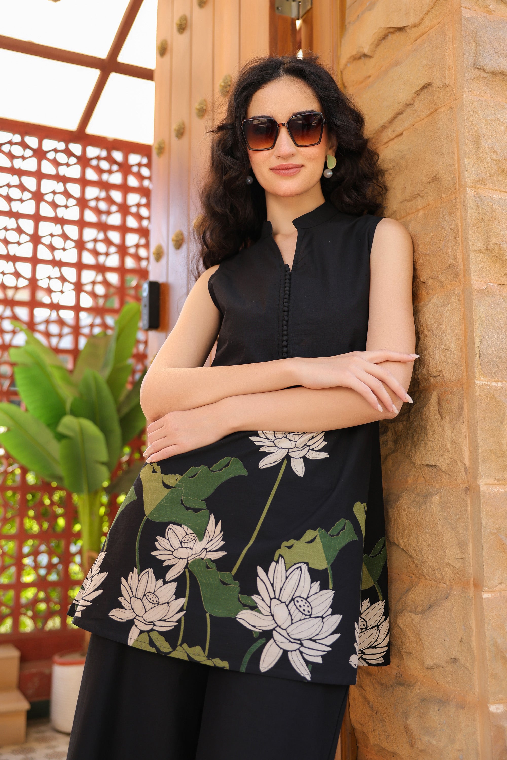 Inky Blossom Cotton Co-ord Set