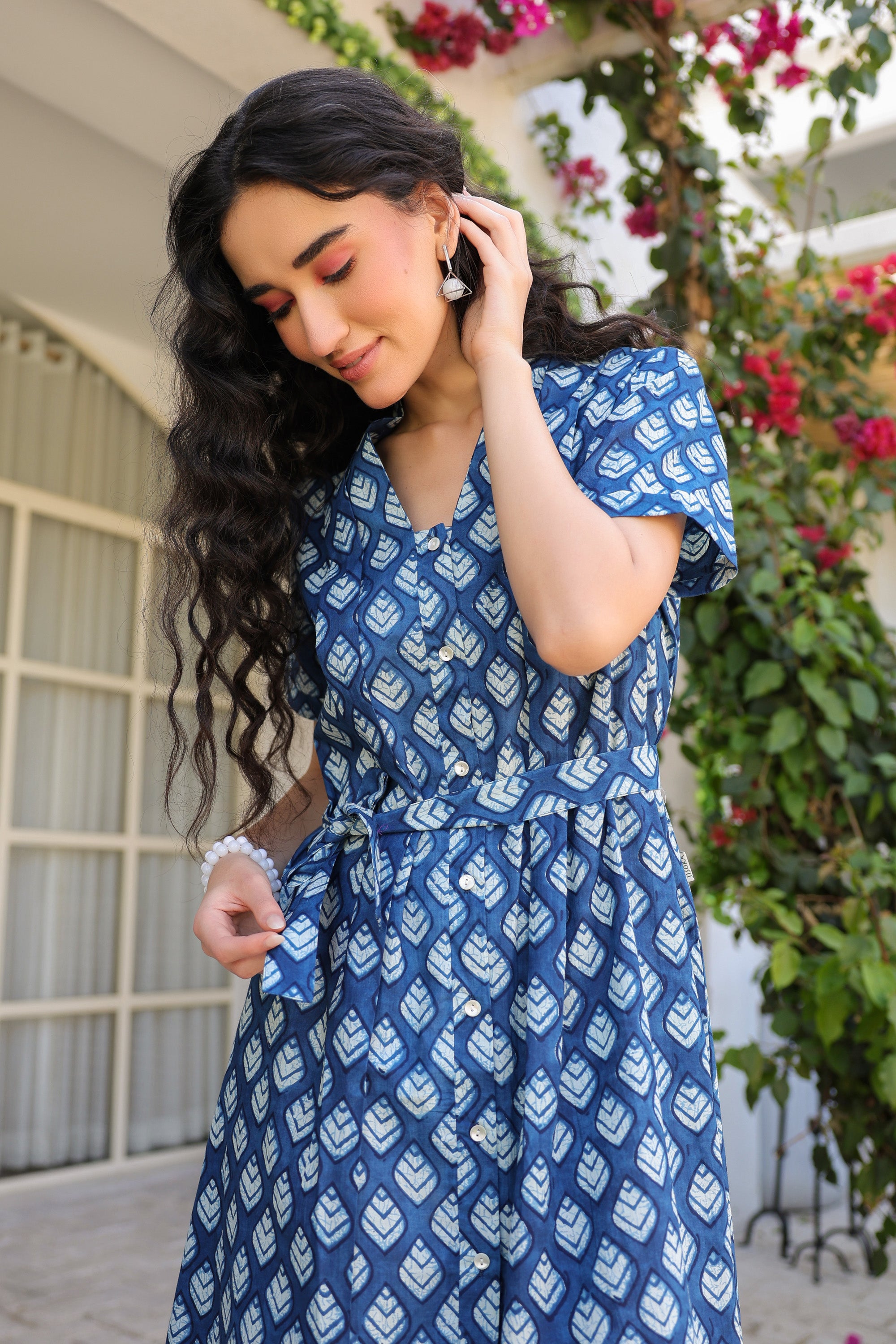 Indigo Blue Cotton Dress
