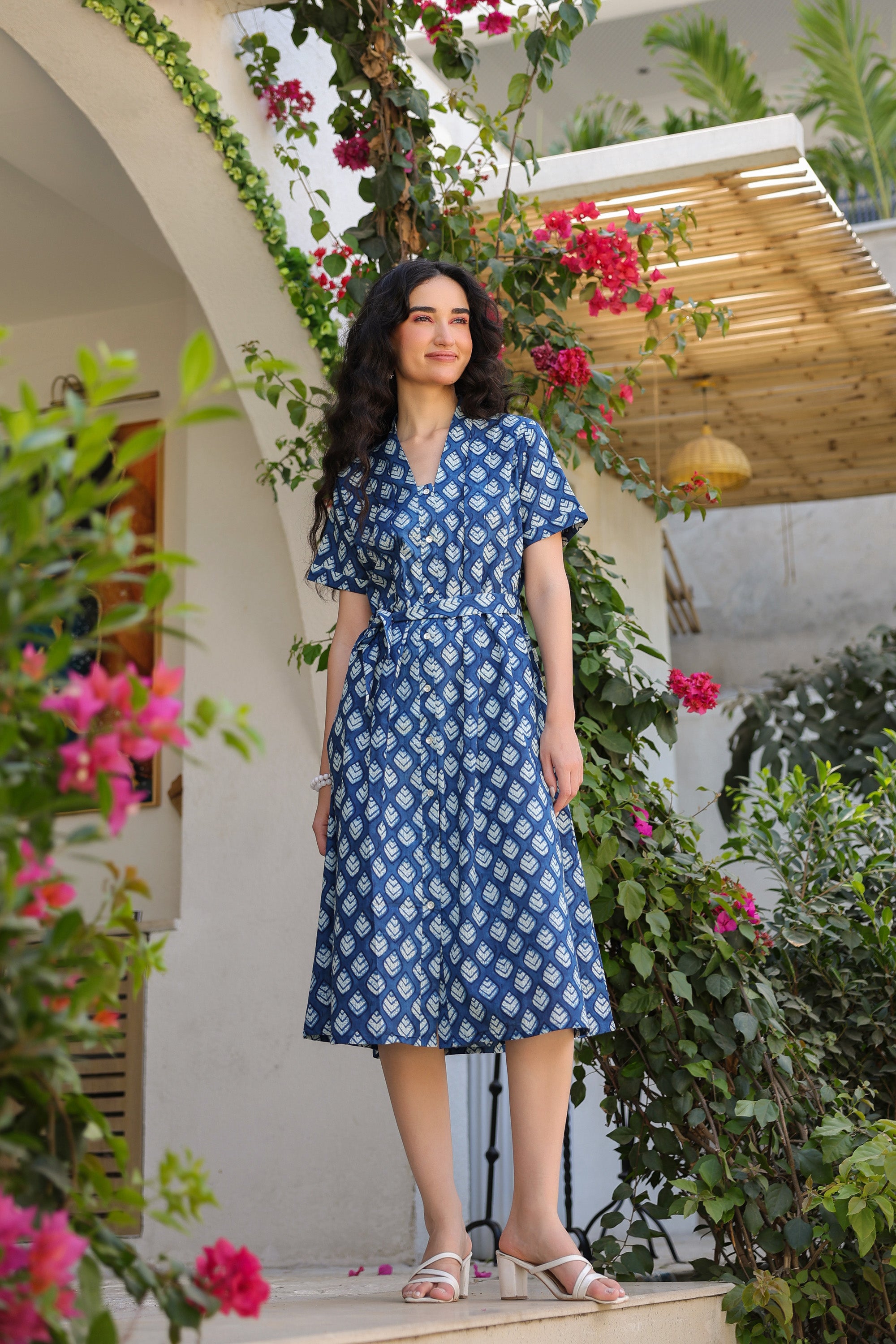 Indigo Blue Cotton Dress