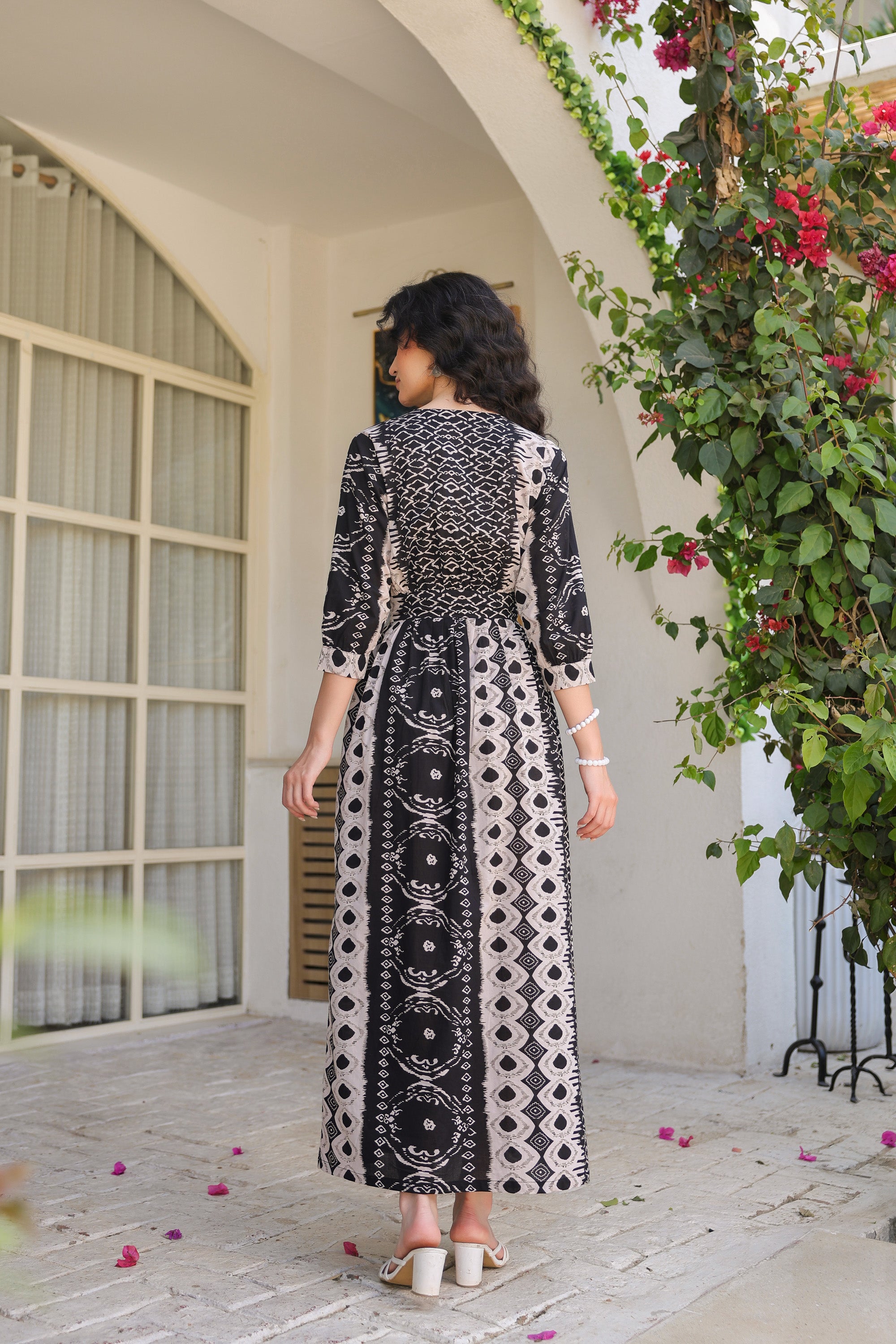 Iris Black Vintage Cotton Dress