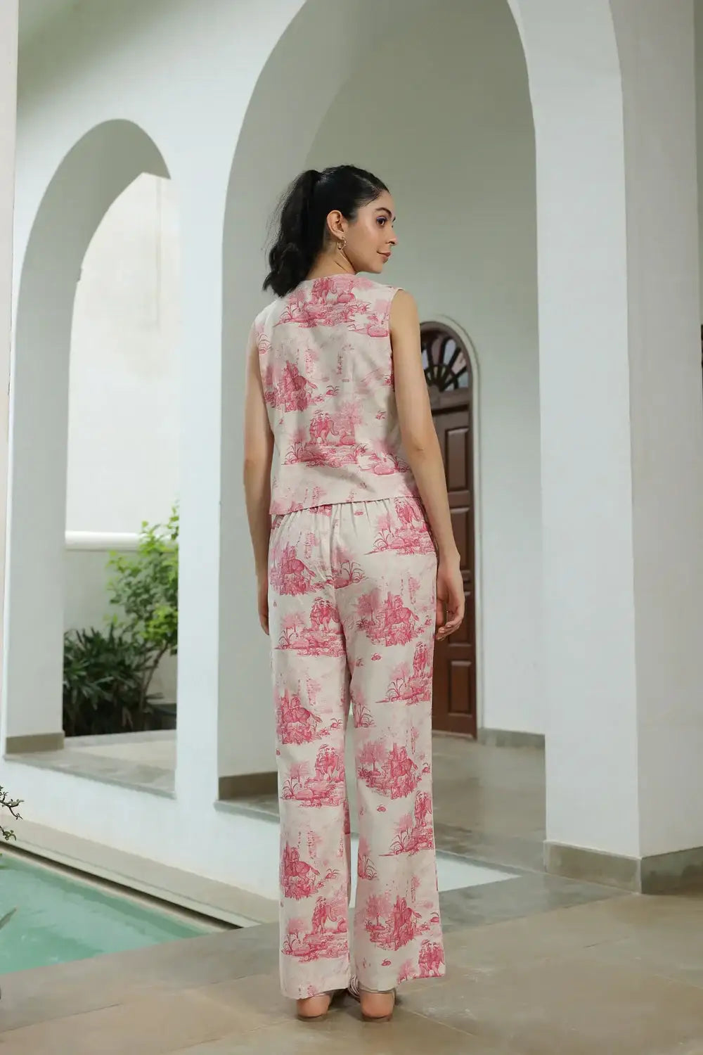 Rosy Retreat Cotton Flex Co-ord Set