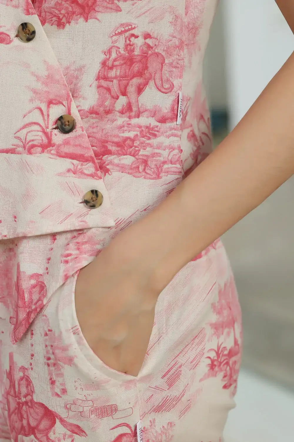 Rosy Retreat Cotton Flex Co-ord Set