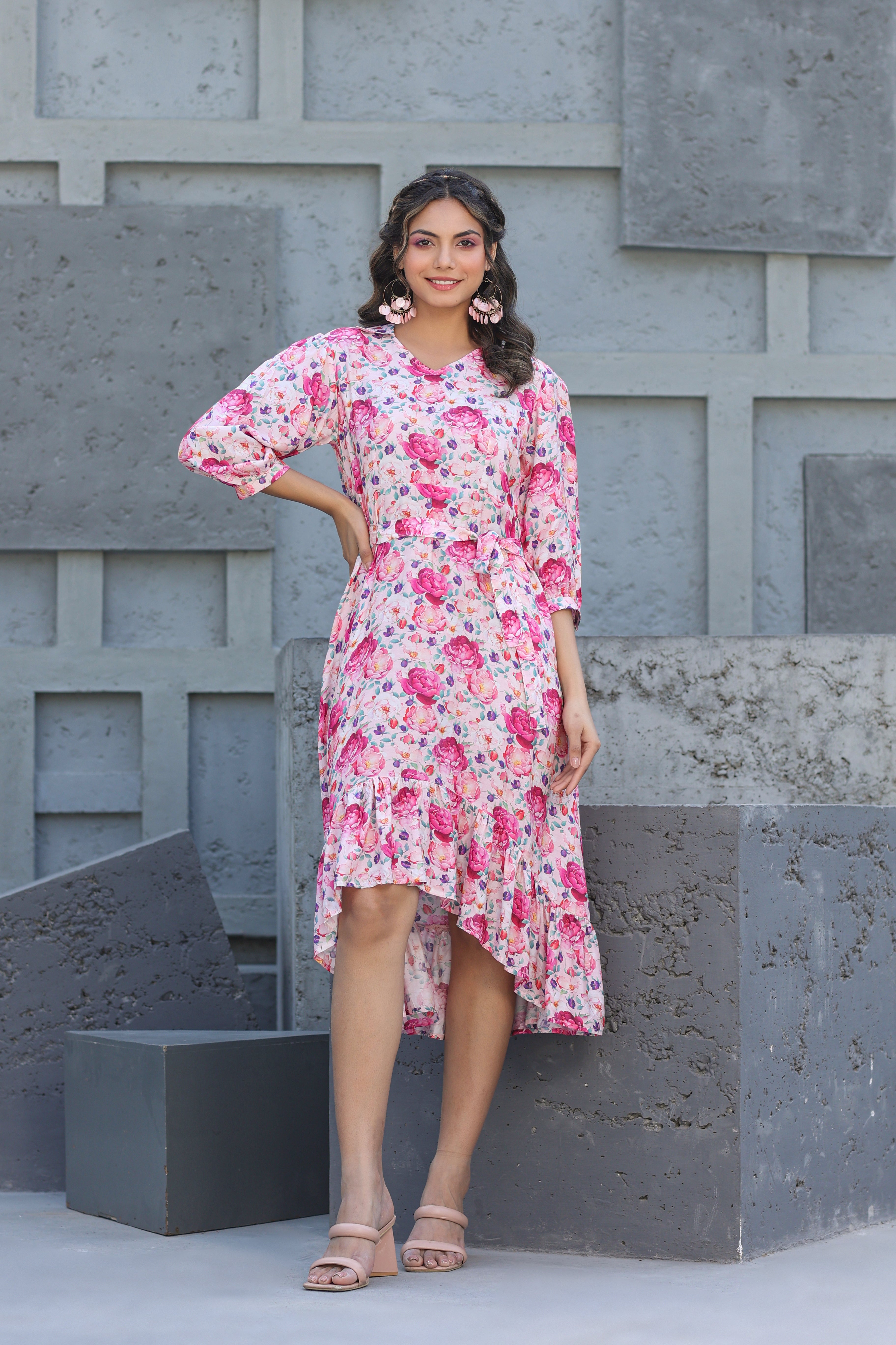 Rosseate Muslin Silk Pink Dress