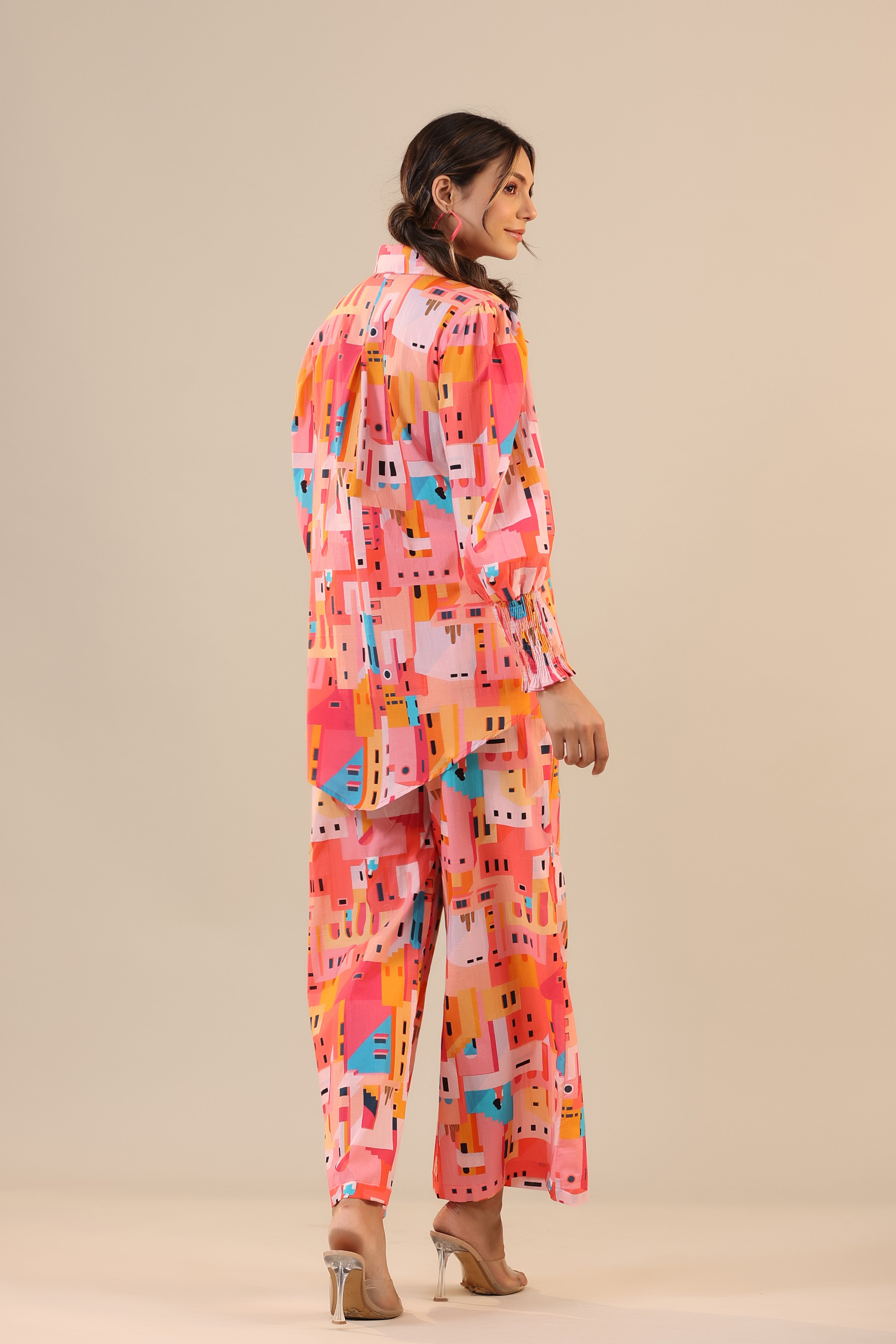 Shanghai on Cotton Collared Co-ord Set