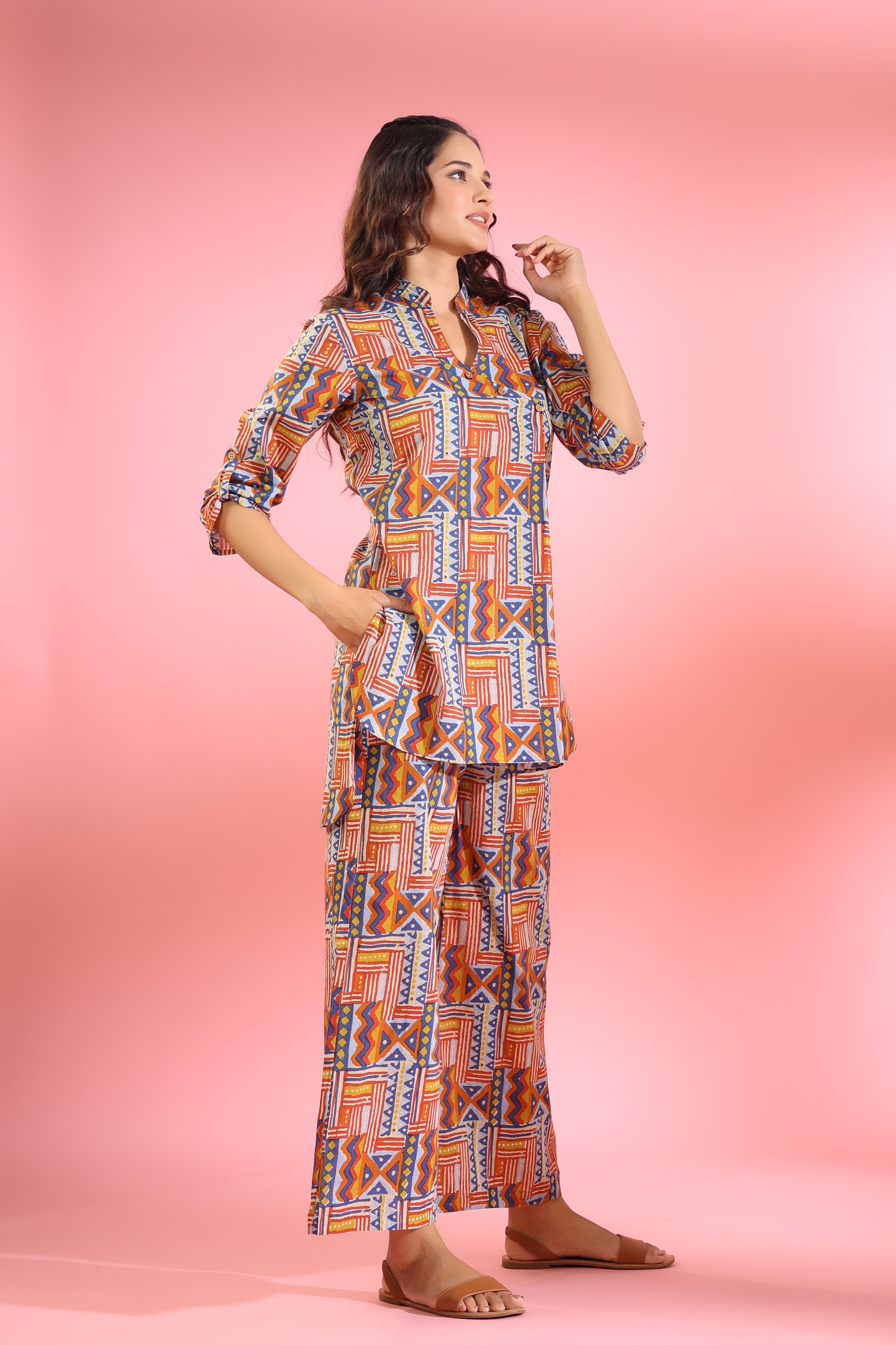 Patterned Abstracts on Cotton Co-ord Set