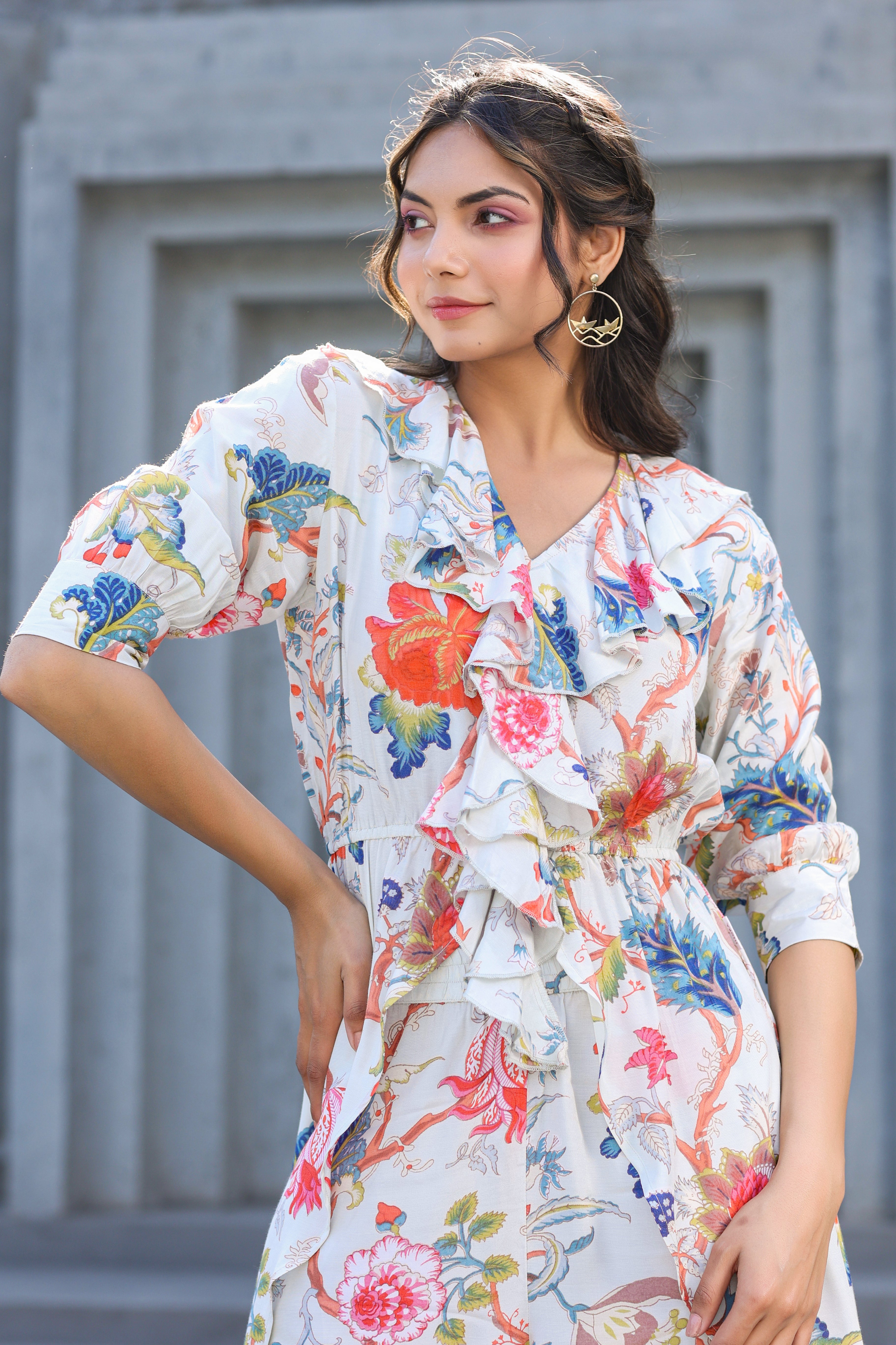 Boho Chique Russian Silk Floral Co-ord Set