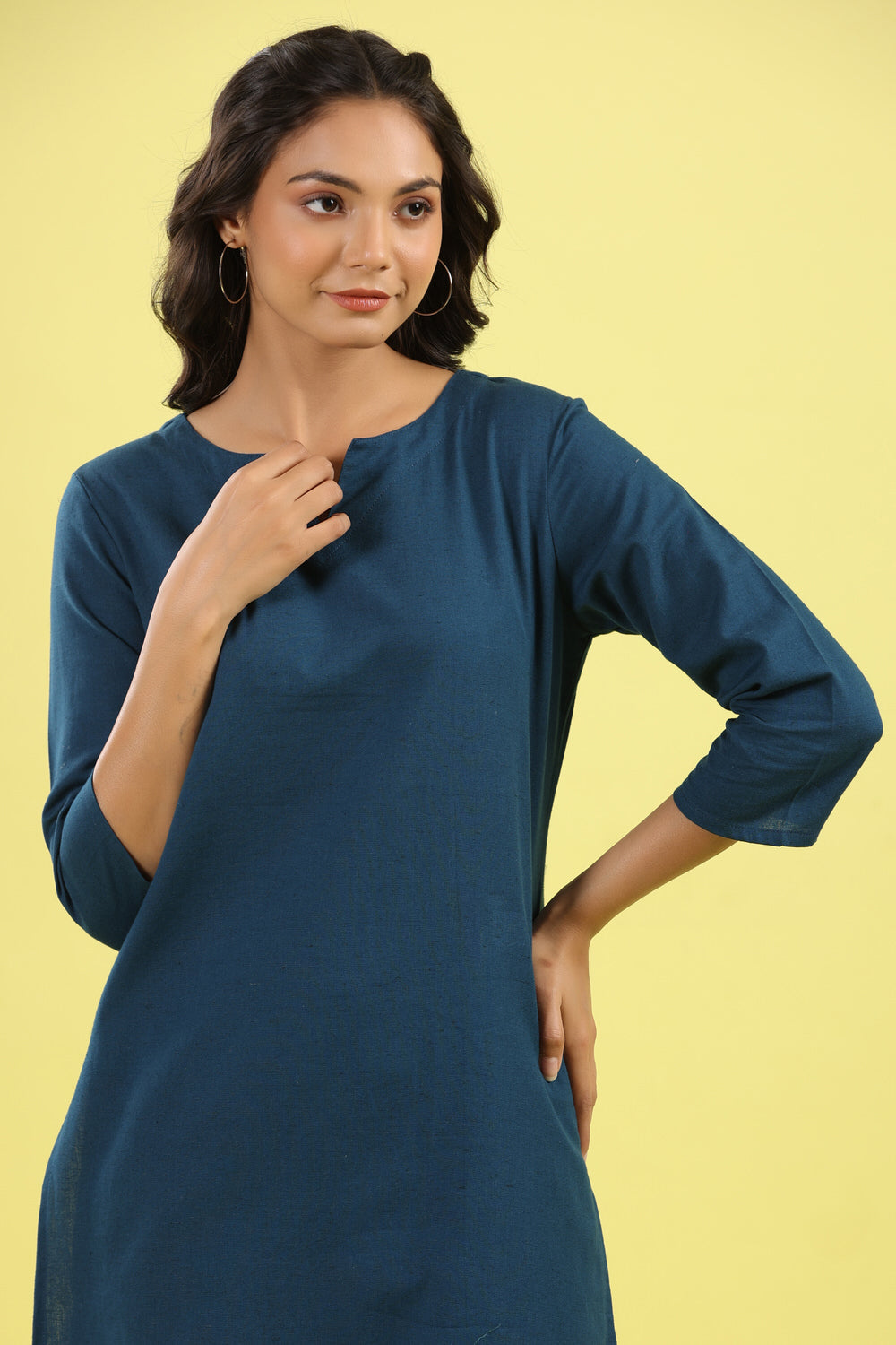 Solid Blue Lounge Pallazo Co-ord Set