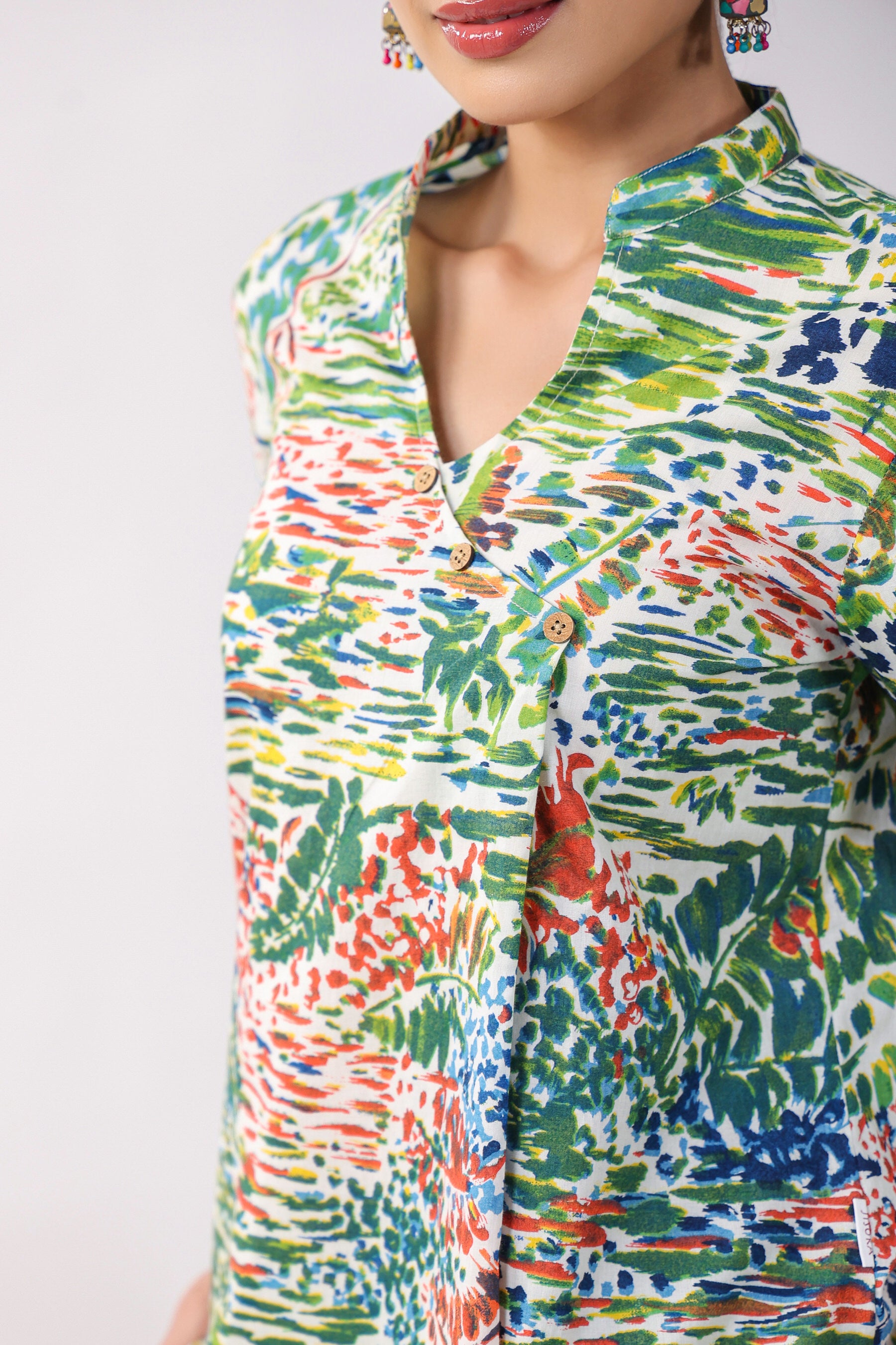 Paint Strokes on Cotton Co-ord Set
