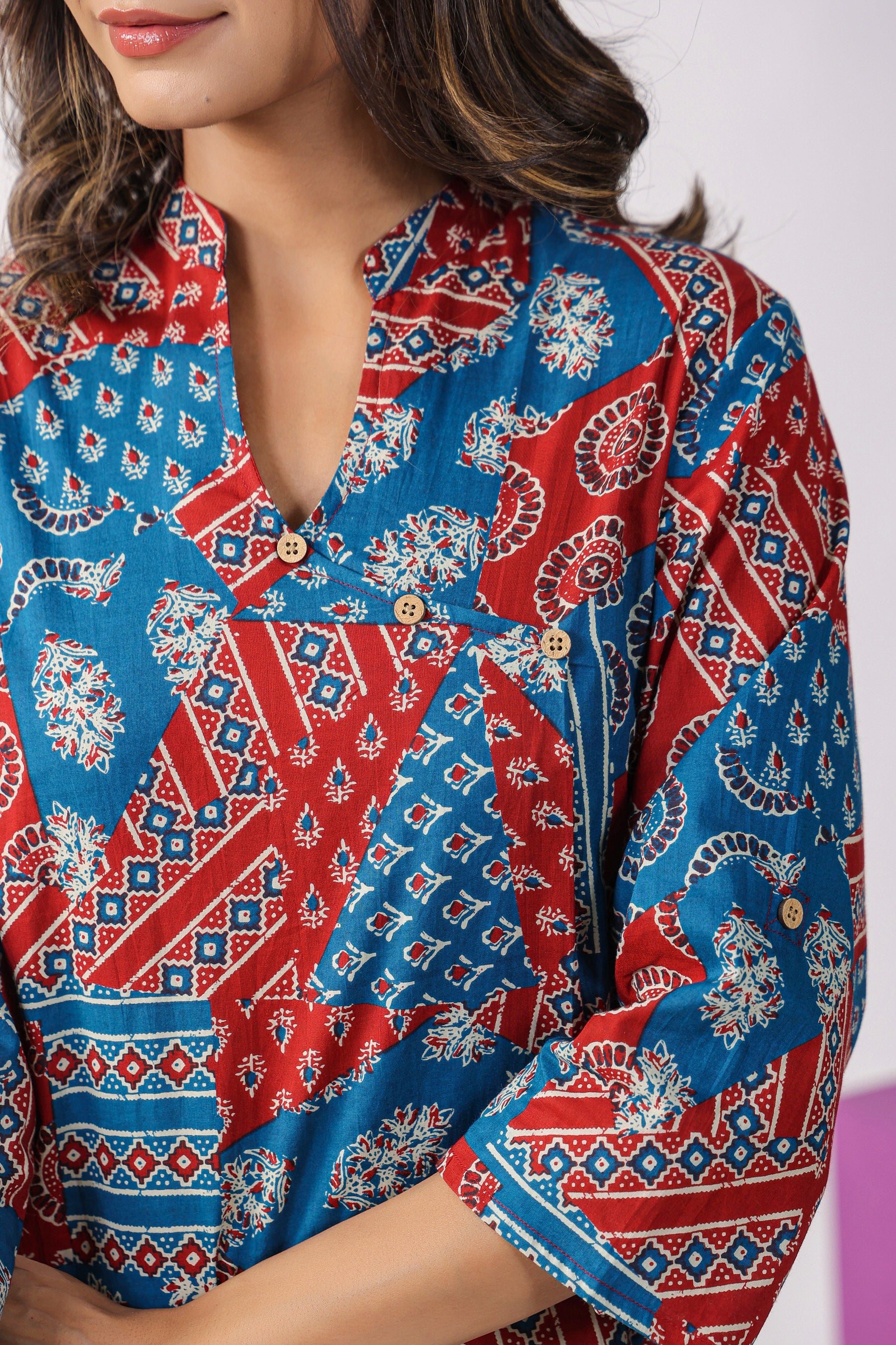 Patch Print on Lounge Cotton Co-ord Set