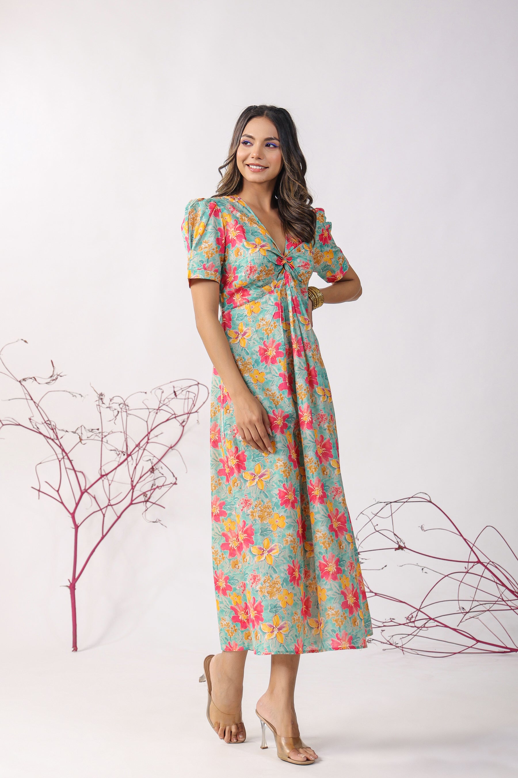 Flower Bloom on Cotton Sundress