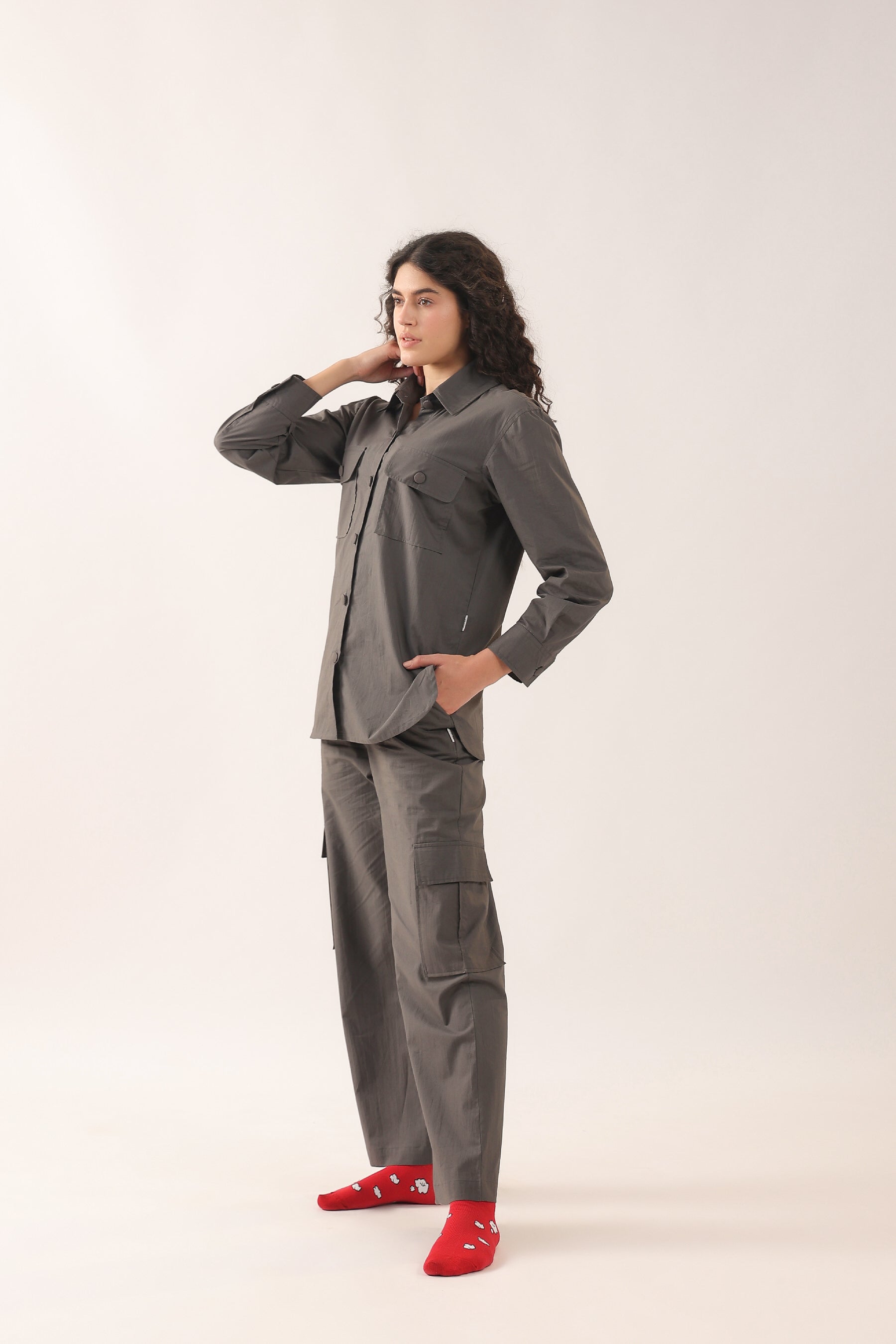 Sleigh Bell Shacket Cotton Co-ord Set