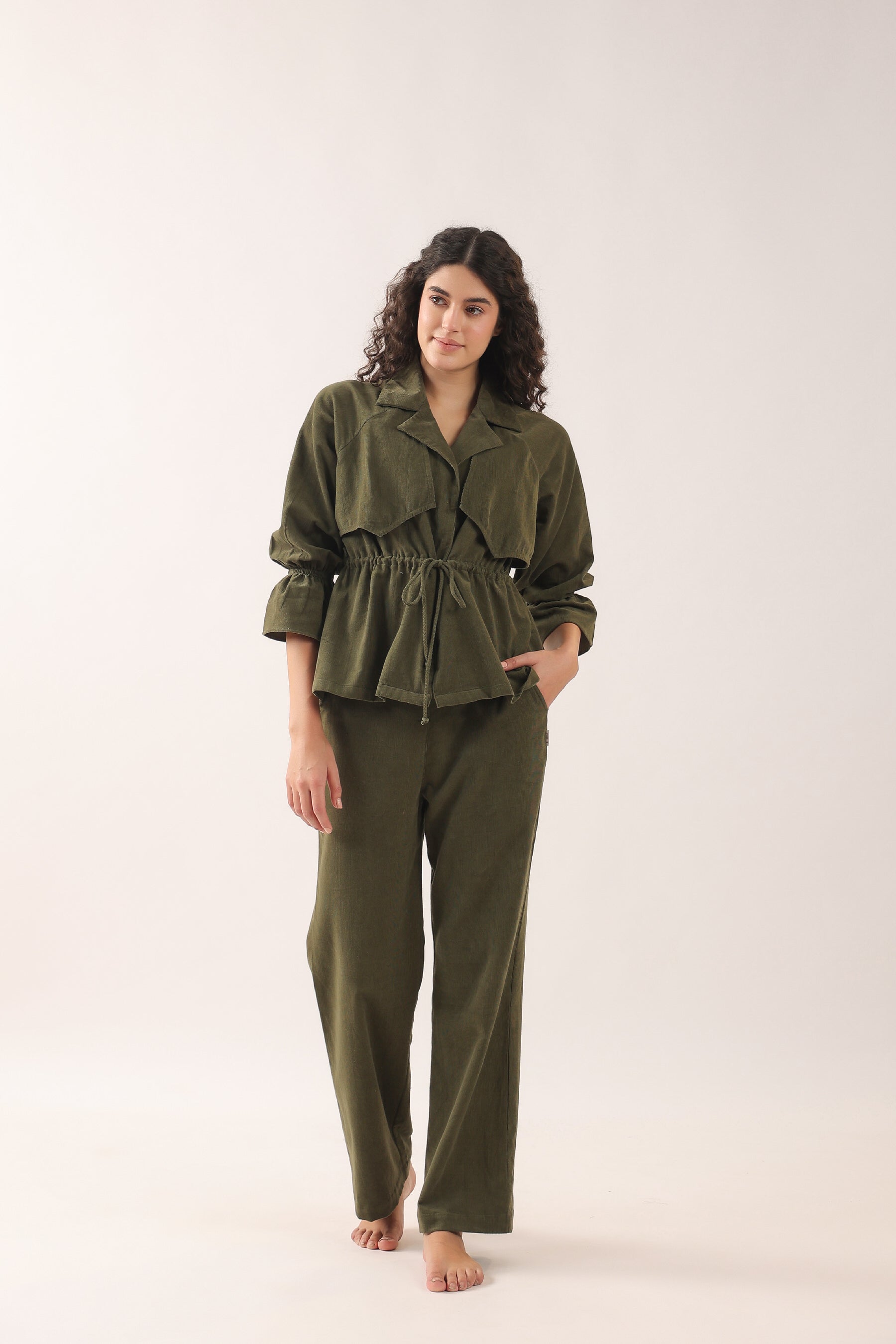 Green-hooves Cotton Corduroy Co-ord Set