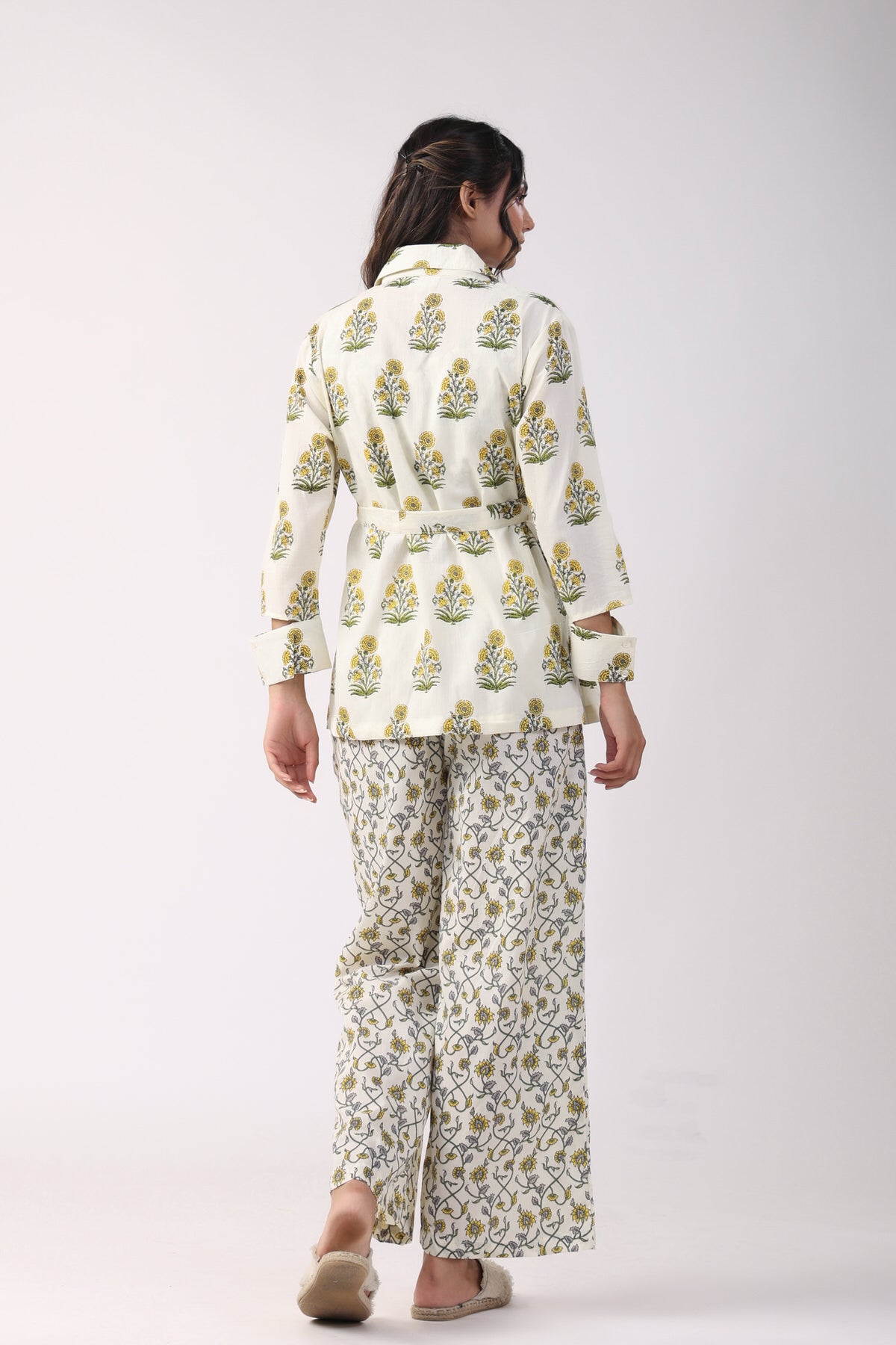 Sunflower Breeze Three Piece Cotton Co-ord Set