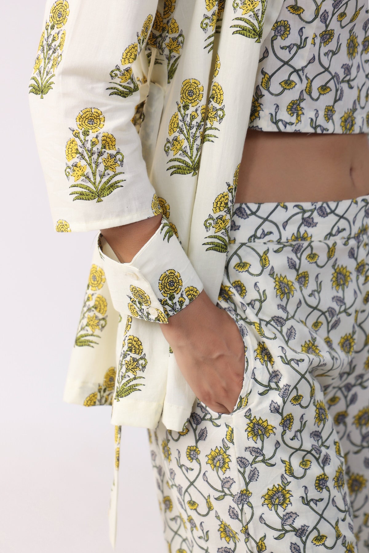 Sunflower Breeze Three Piece Cotton Co-ord Set