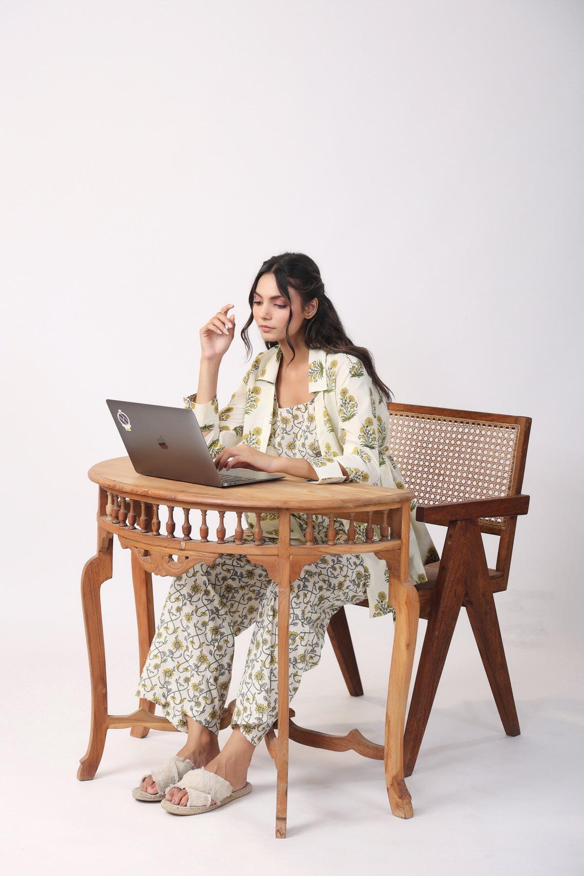 Sunflower Breeze Three Piece Cotton Co-ord Set
