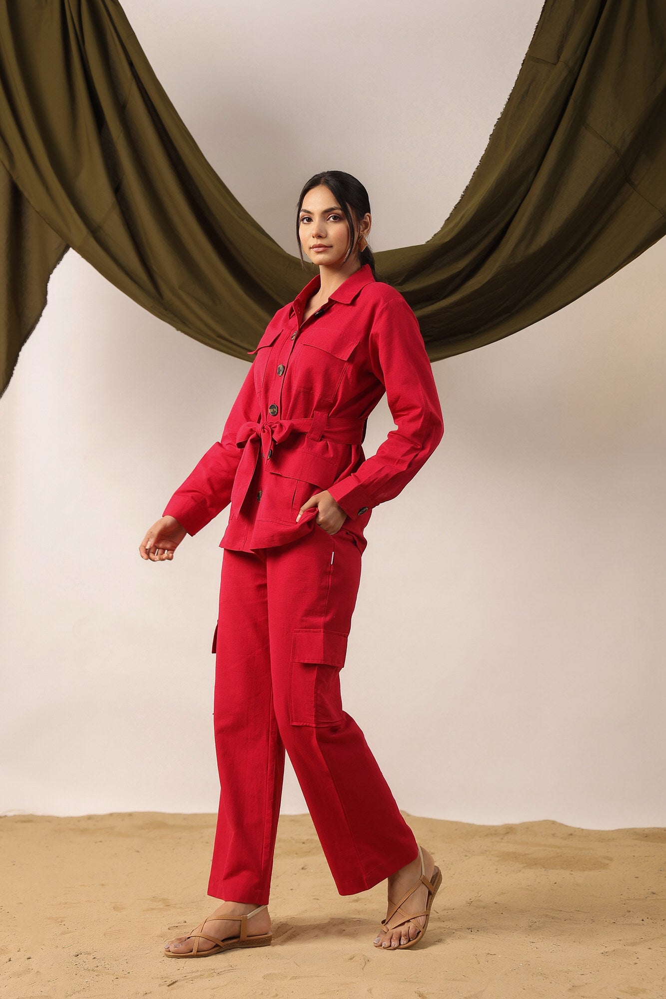 Poinciana Cotton Co-ord Set