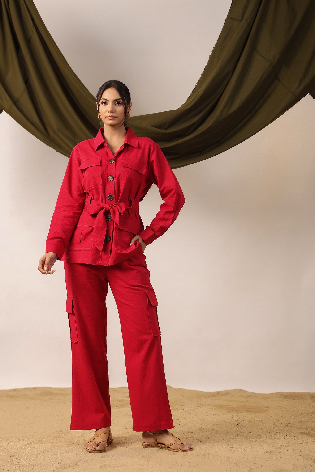 Poinciana Cotton Co-ord Set