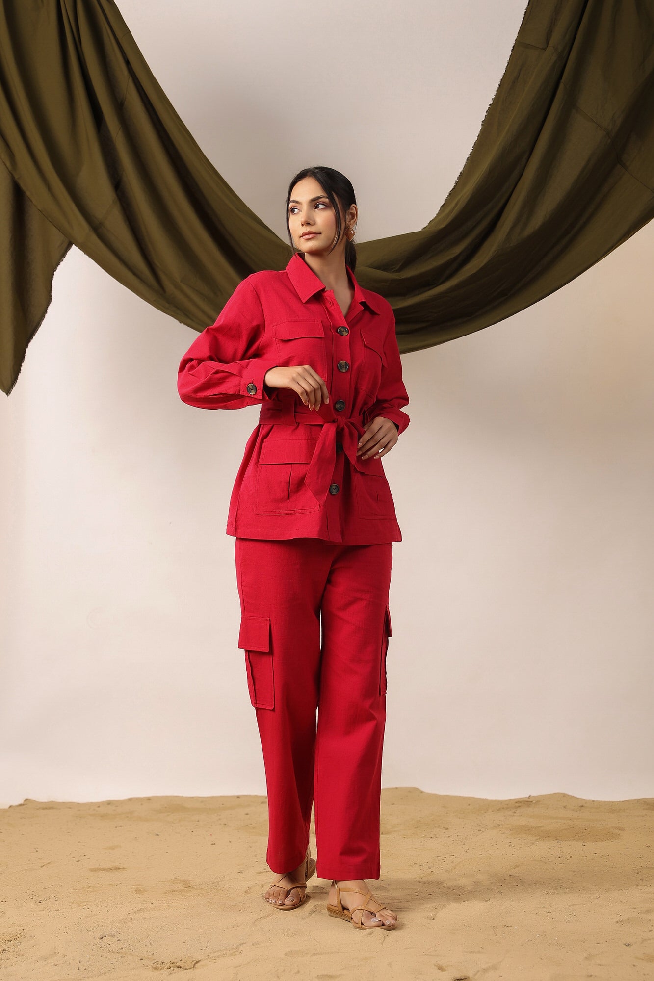 Poinciana Cotton Co-ord Set