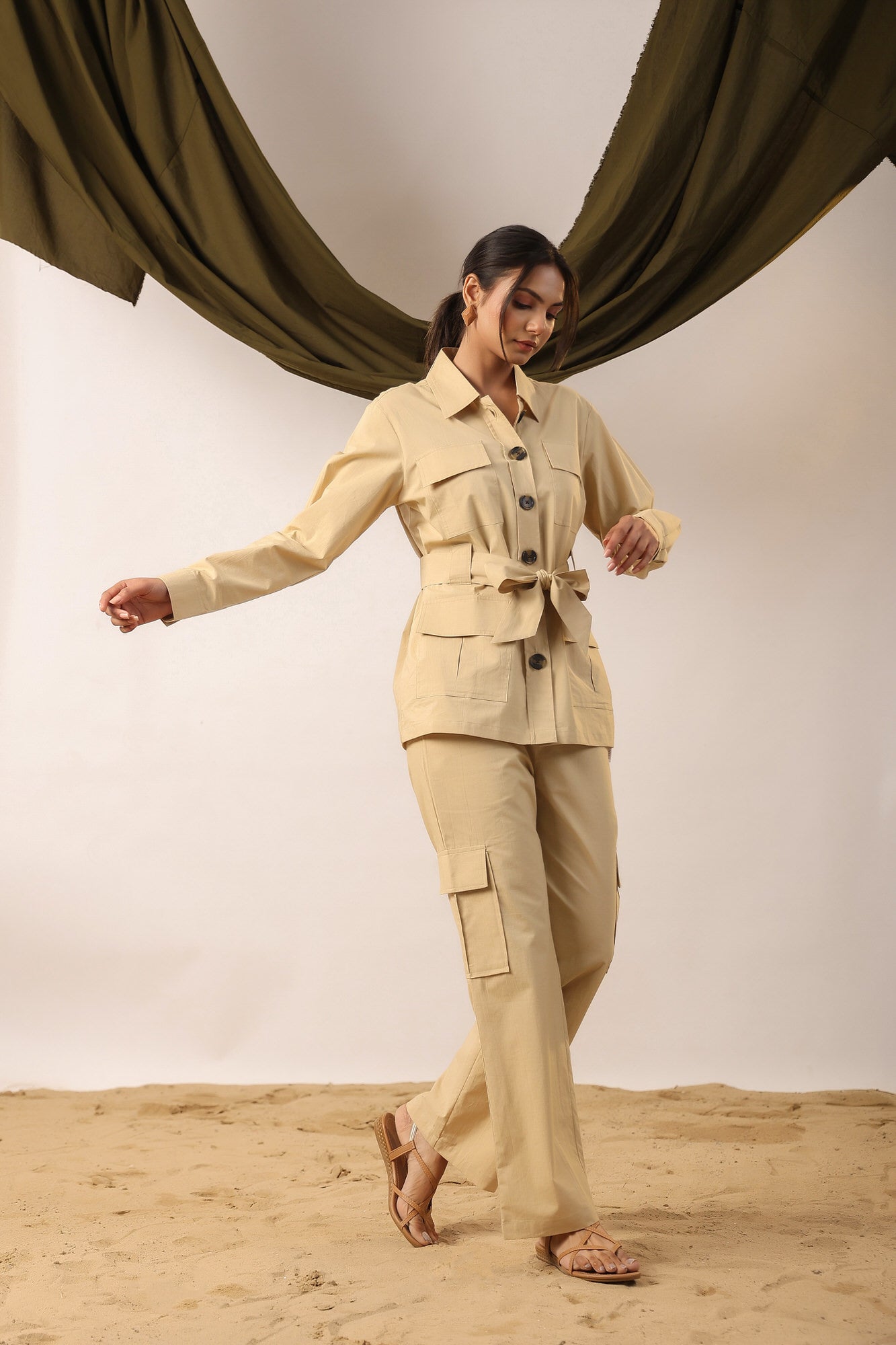 Bisque Cotton Co-ord Set