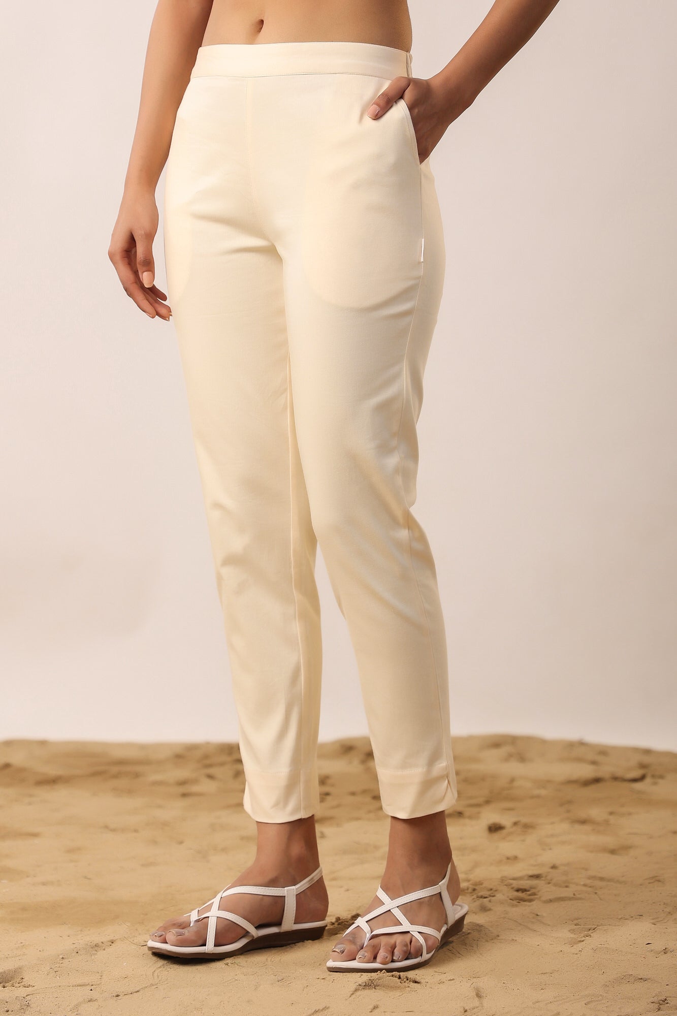 Sand 2-Way Stretchable Cotton Lycra Pants