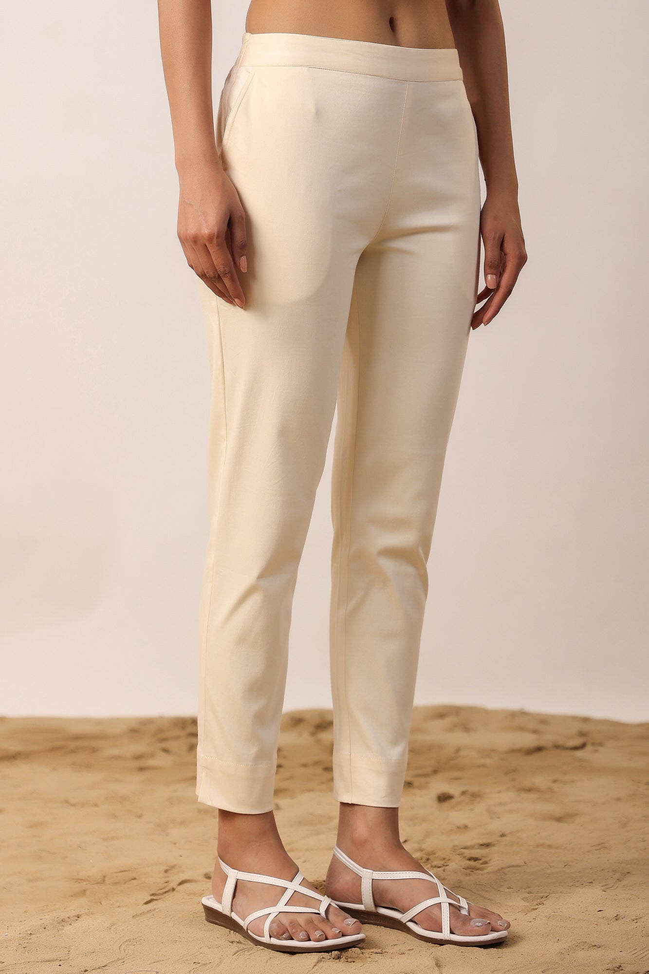 Sand 2-Way Stretchable Cotton Lycra Pants