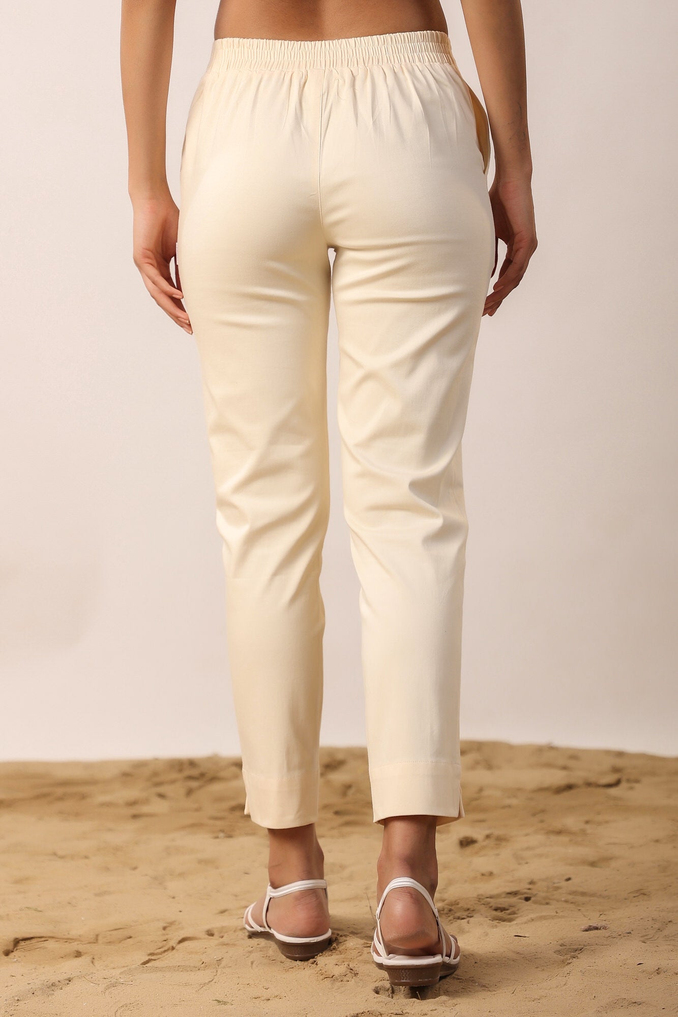 Sand 2-Way Stretchable Cotton Lycra Pants