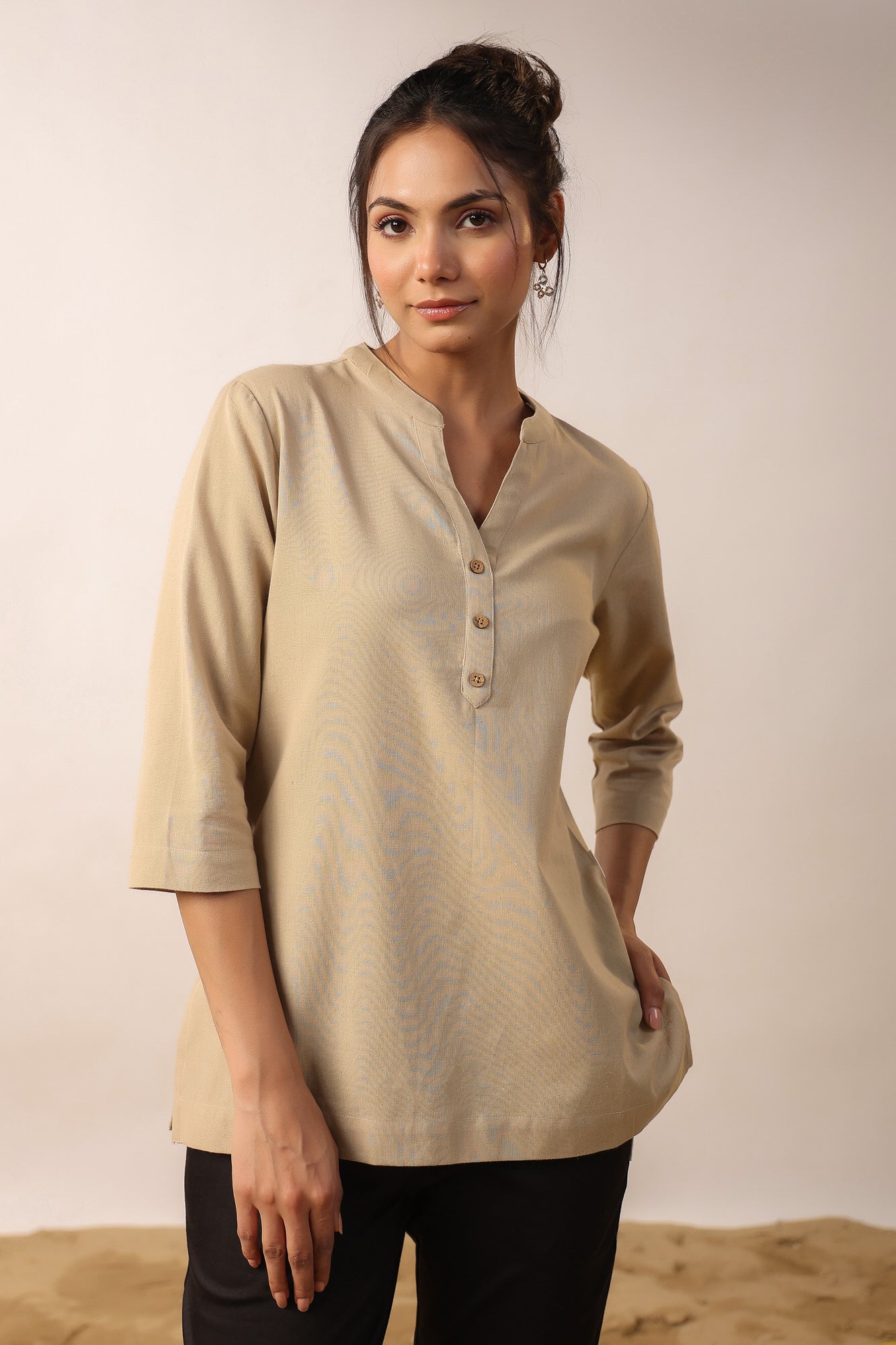 Shirred Super Top - Calico