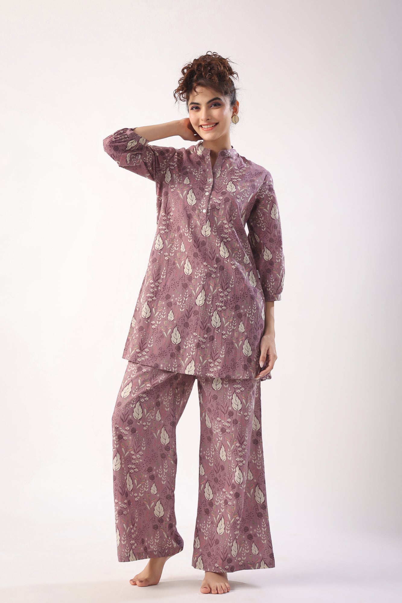 Bloom Craft on Lavender Cotton Co-ord Set