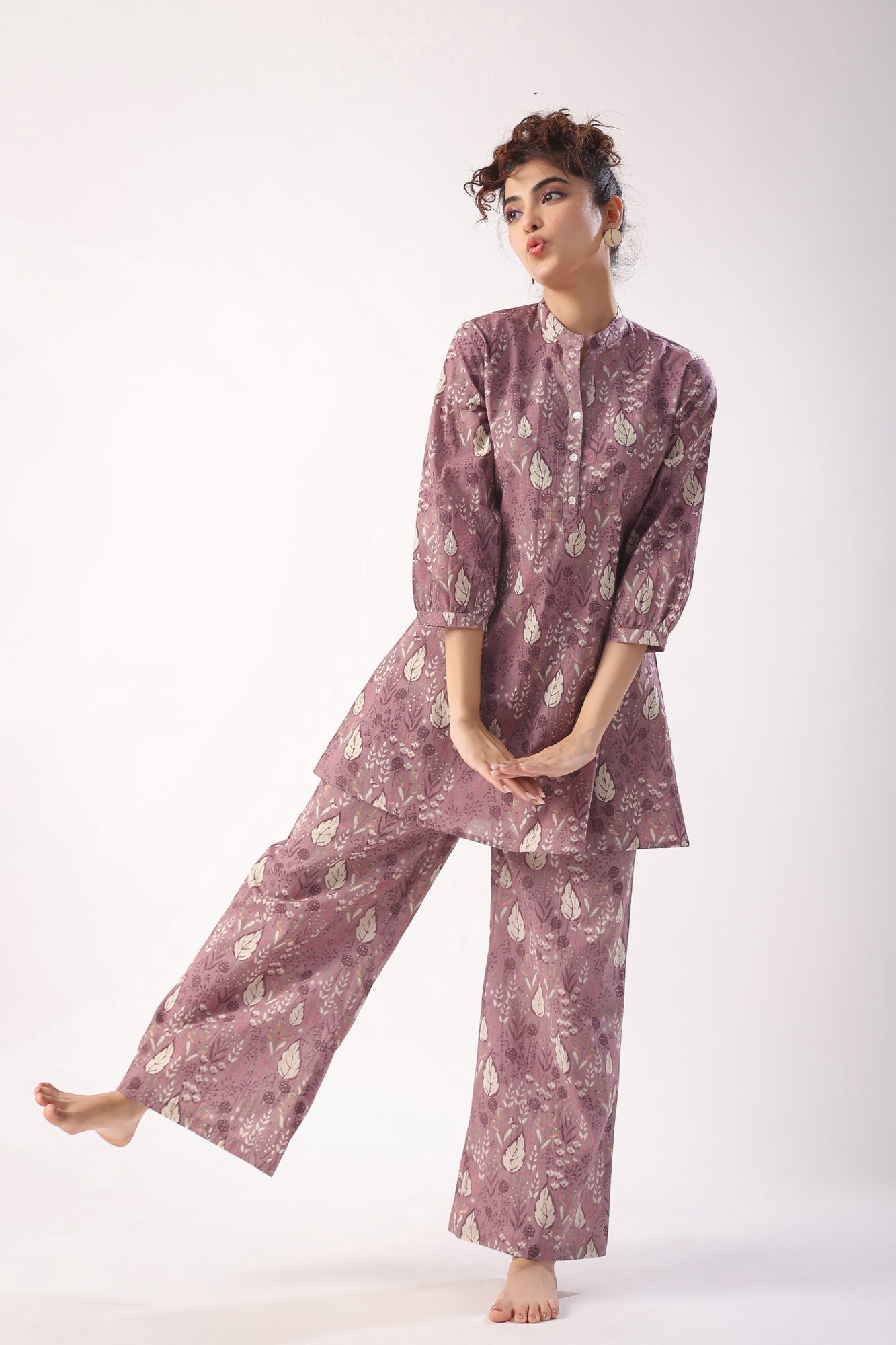 Bloom Craft on Lavender Cotton Co-ord Set