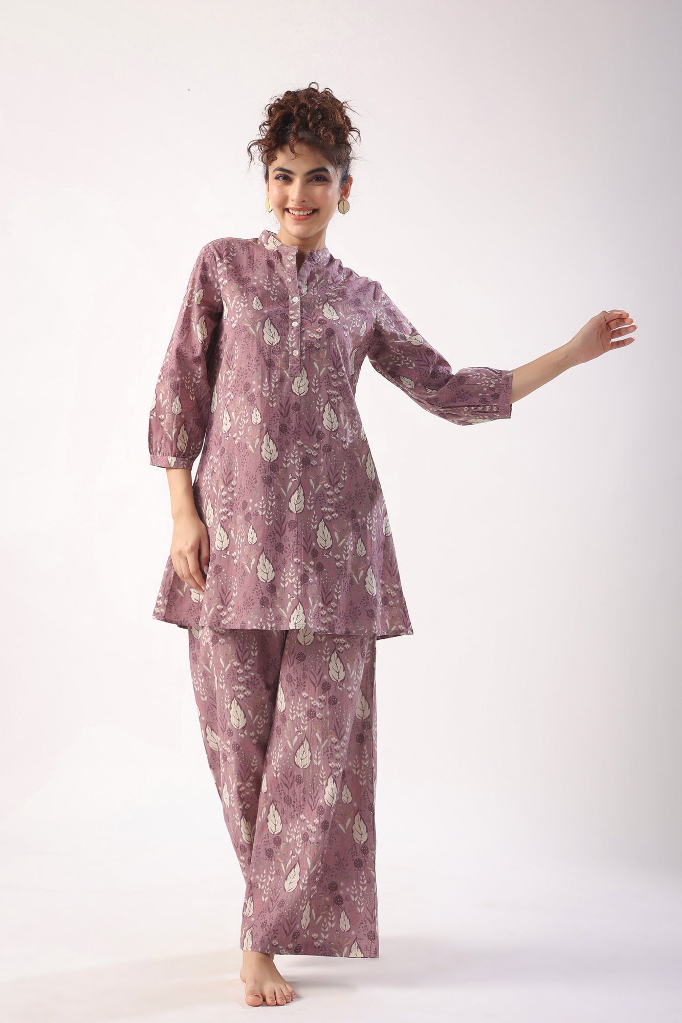 Bloom Craft on Lavender Cotton Co-ord Set