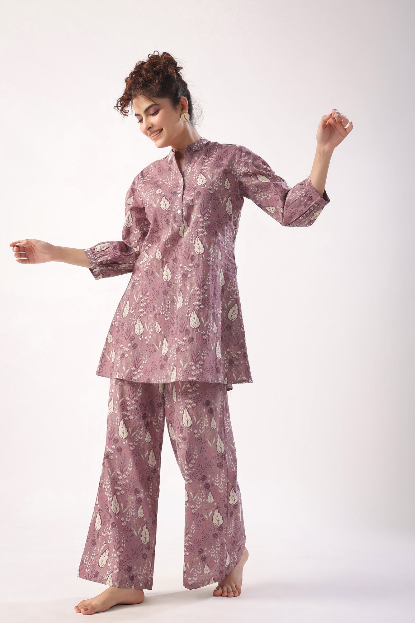 Bloom Craft on Lavender Cotton Co-ord Set