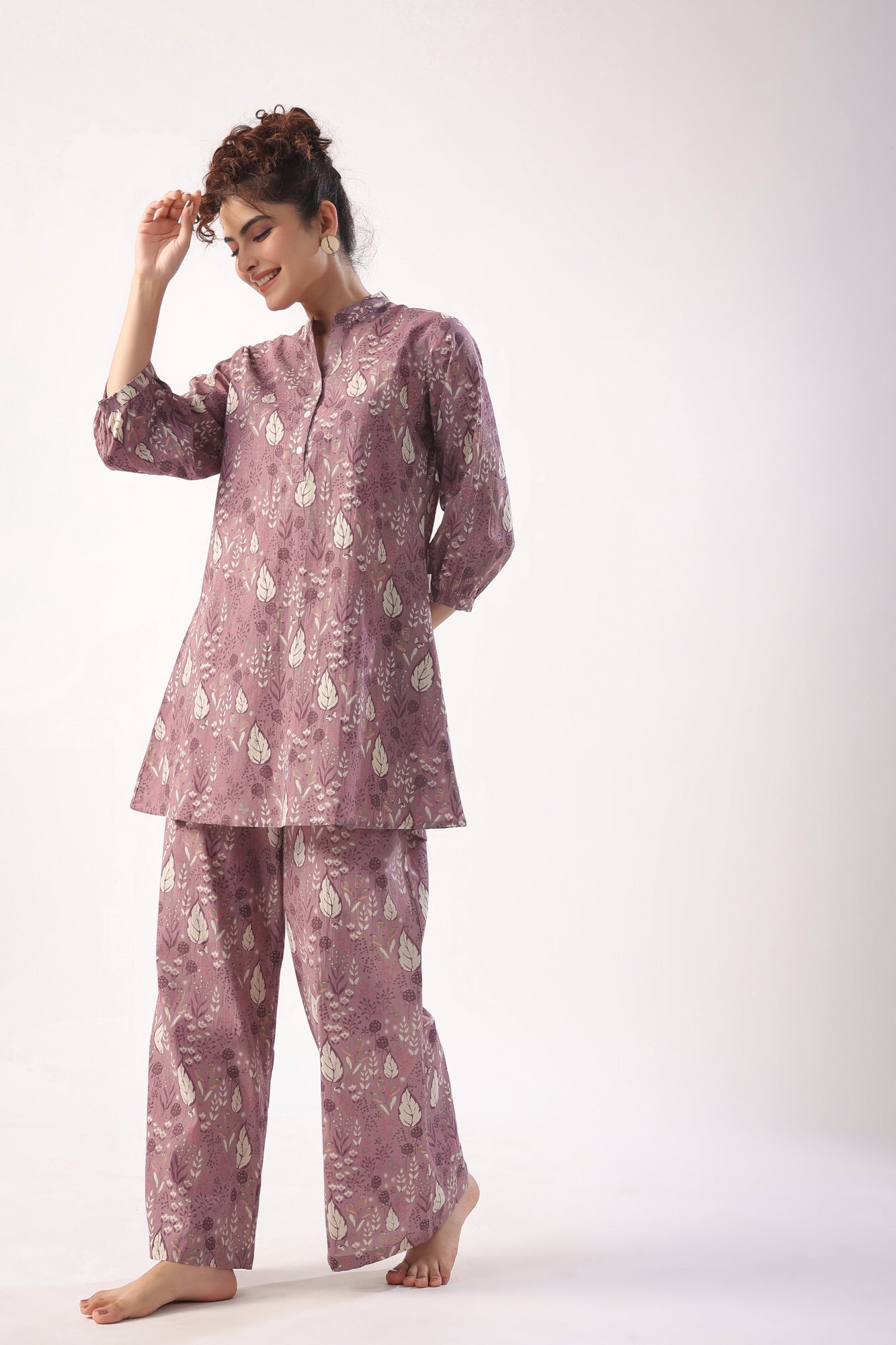 Bloom Craft on Lavender Cotton Co-ord Set