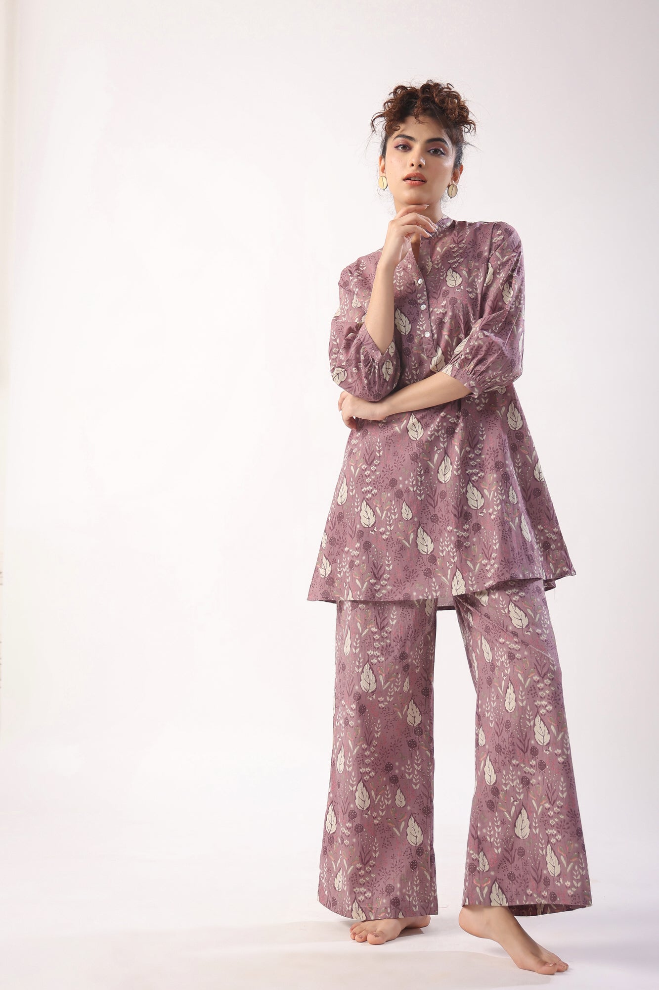 Bloom Craft on Lavender Cotton Co-ord Set