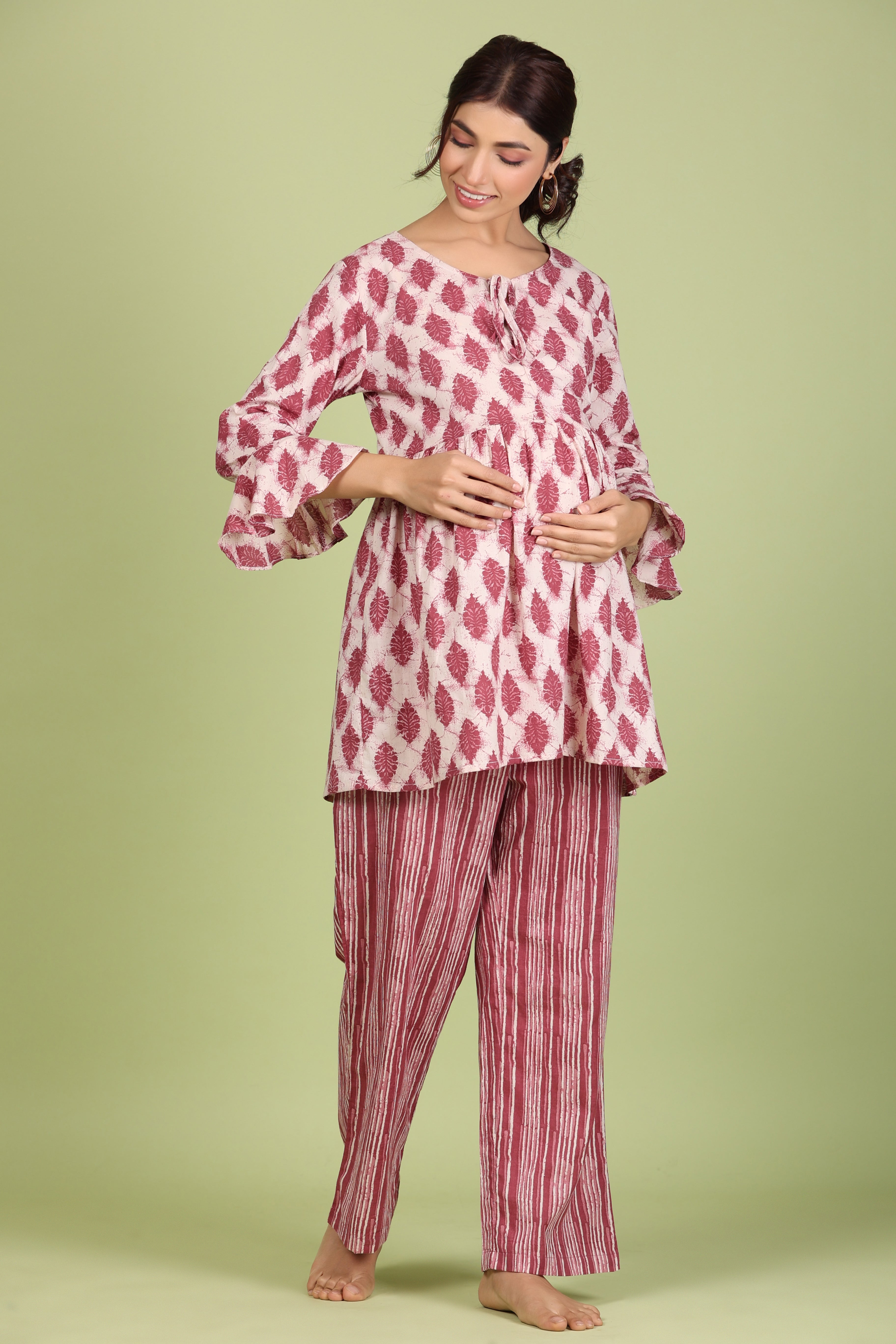 Pure Cotton Comfortable Maternity Wear for Women Suitable for Feeding