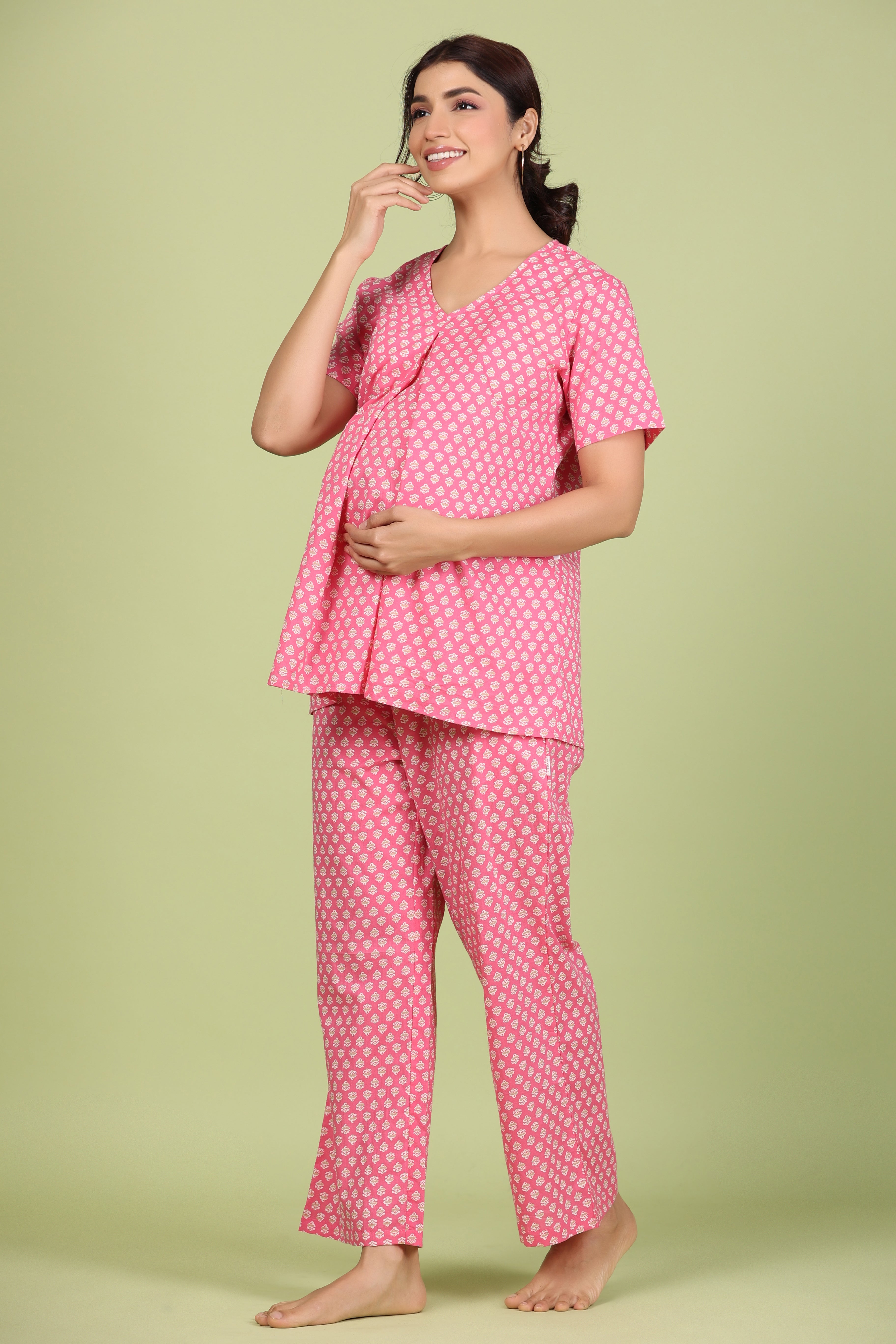 Pure Cotton Comfortable Maternity Wear for Women Suitable for Feeding