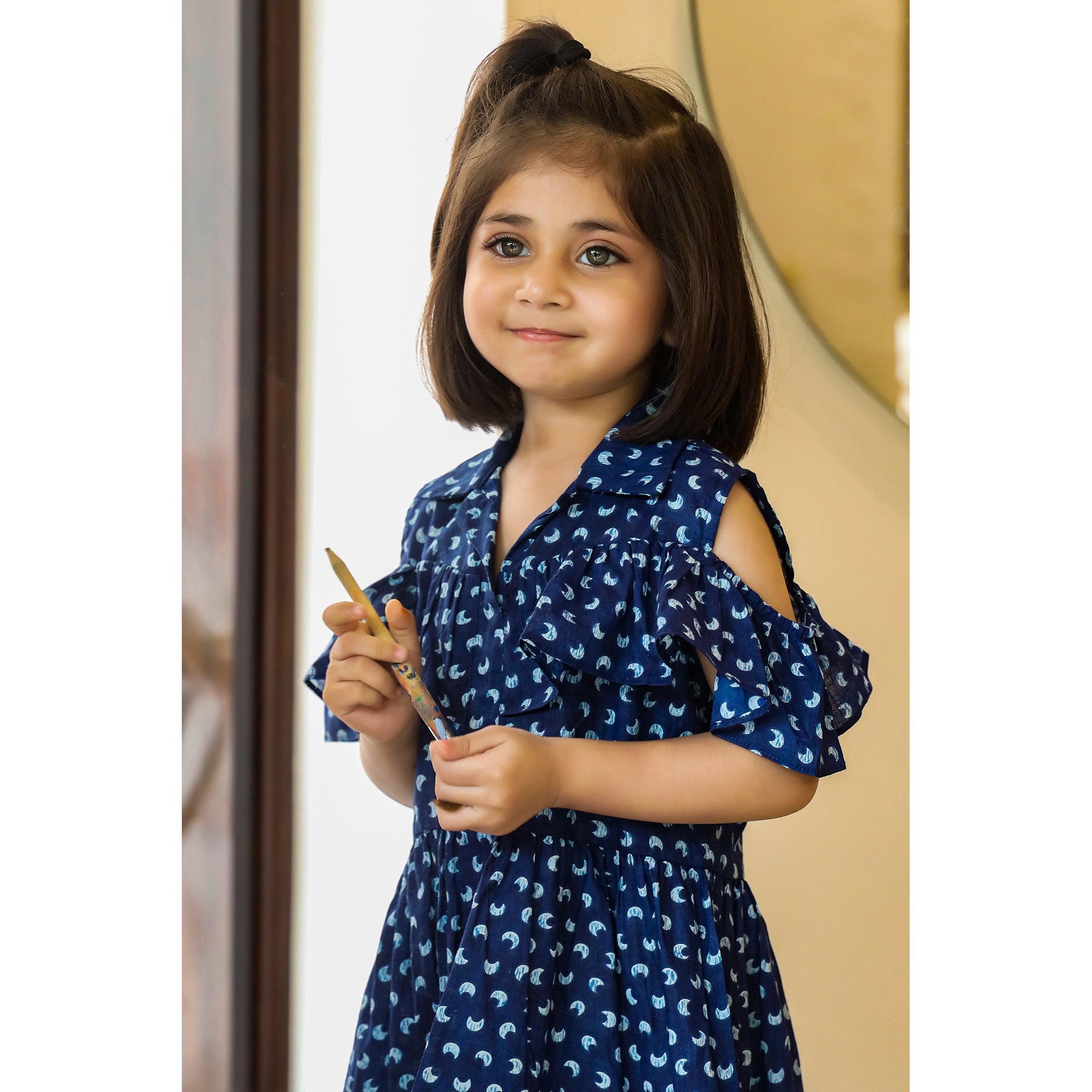 Moon Child Indigo Cotton Dress