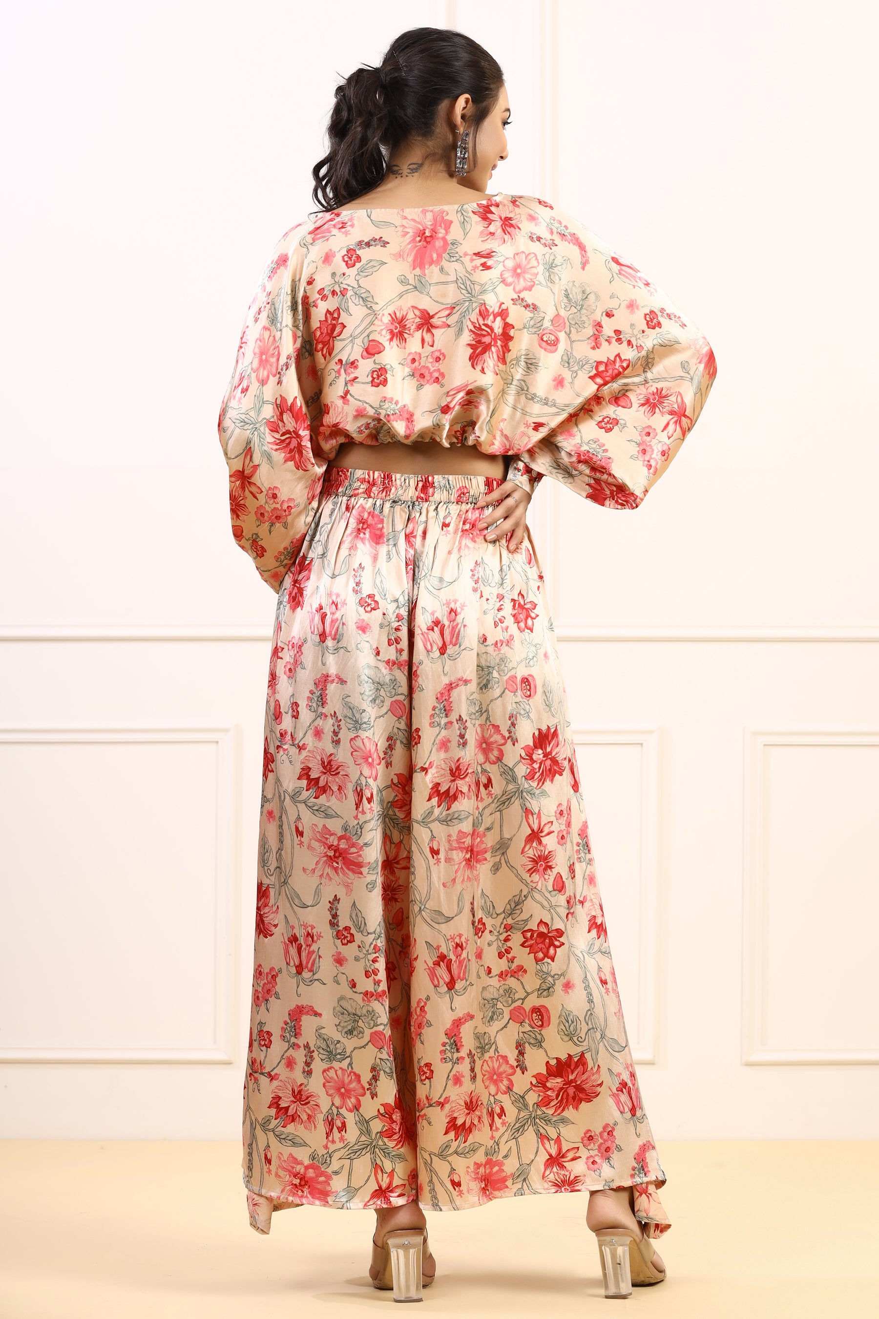 Belle Fleur Ensemble Satin Russian Silk Co-ord Set
