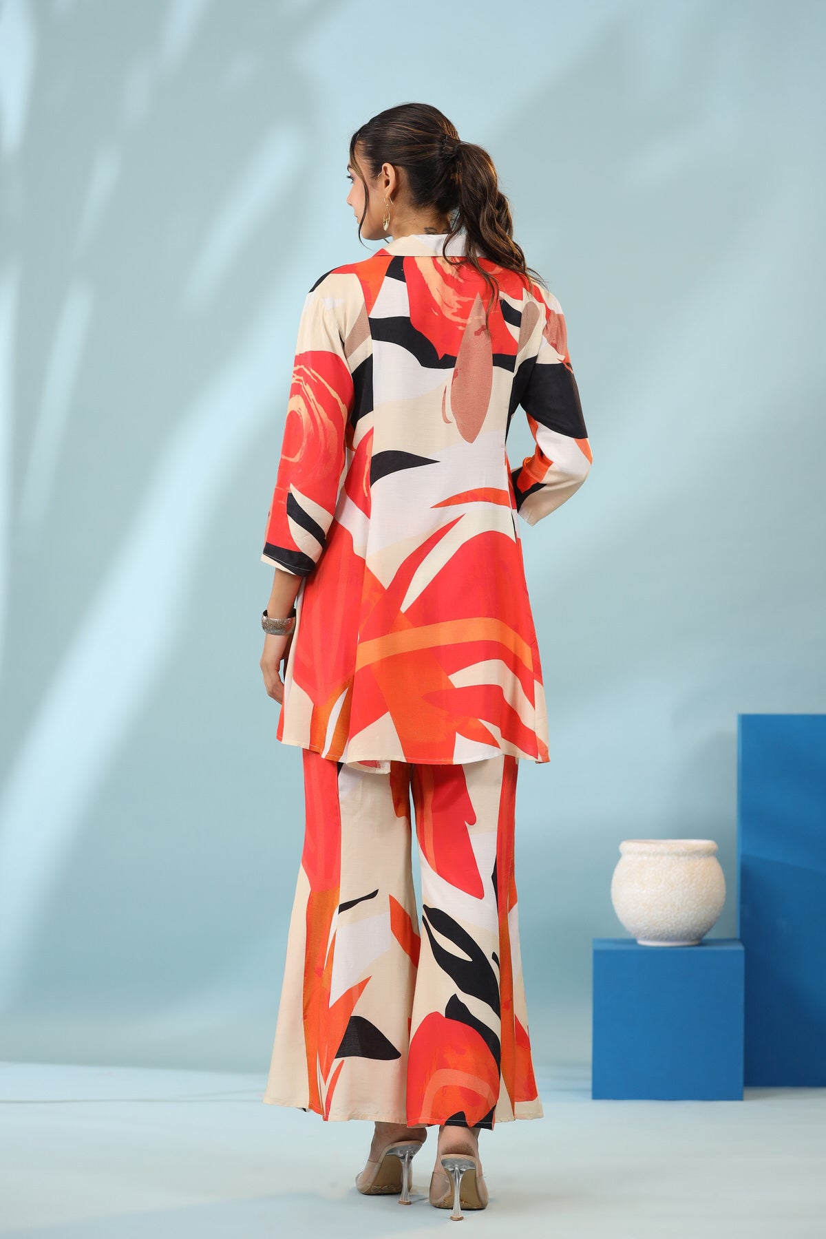 Pumpkin Spice Muslin Silk Co-ord set