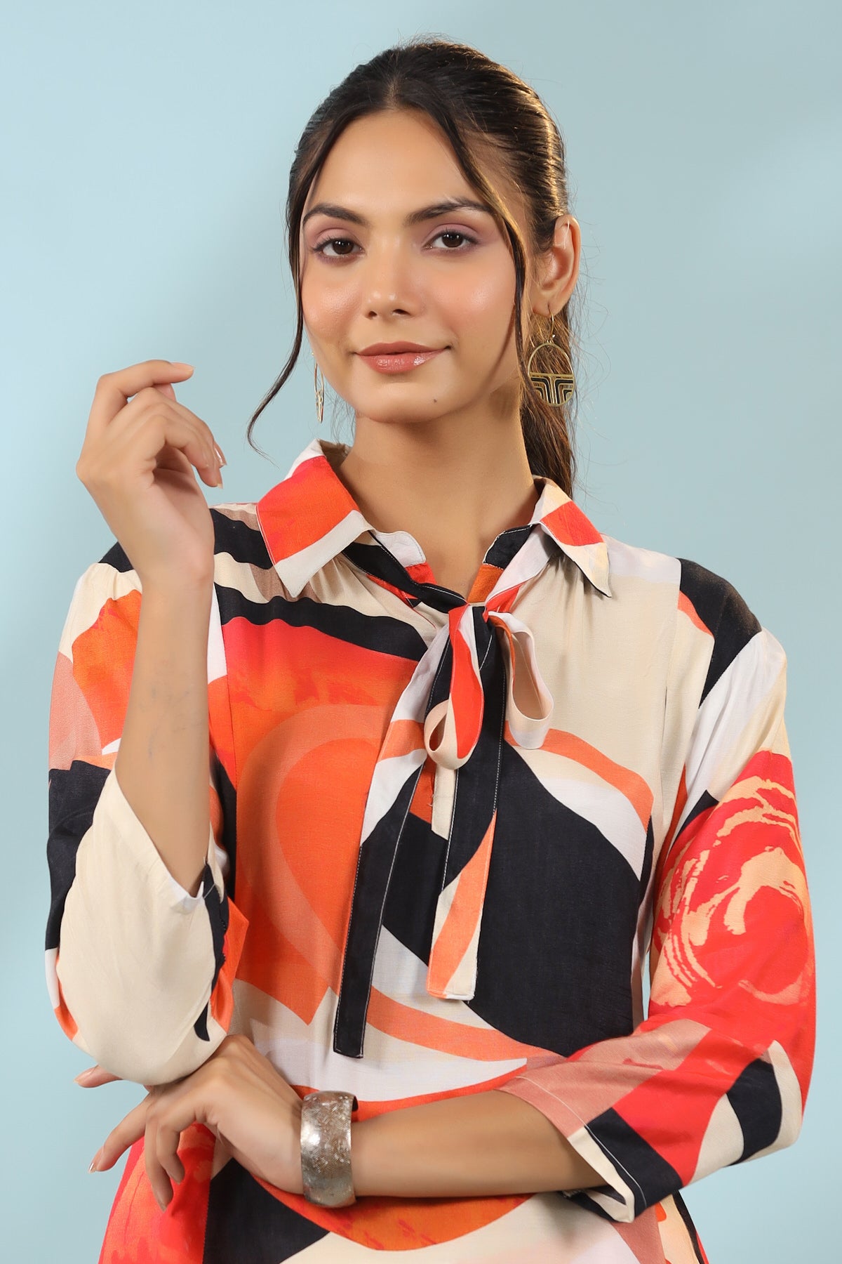Pumpkin Spice Muslin Silk Co-ord set