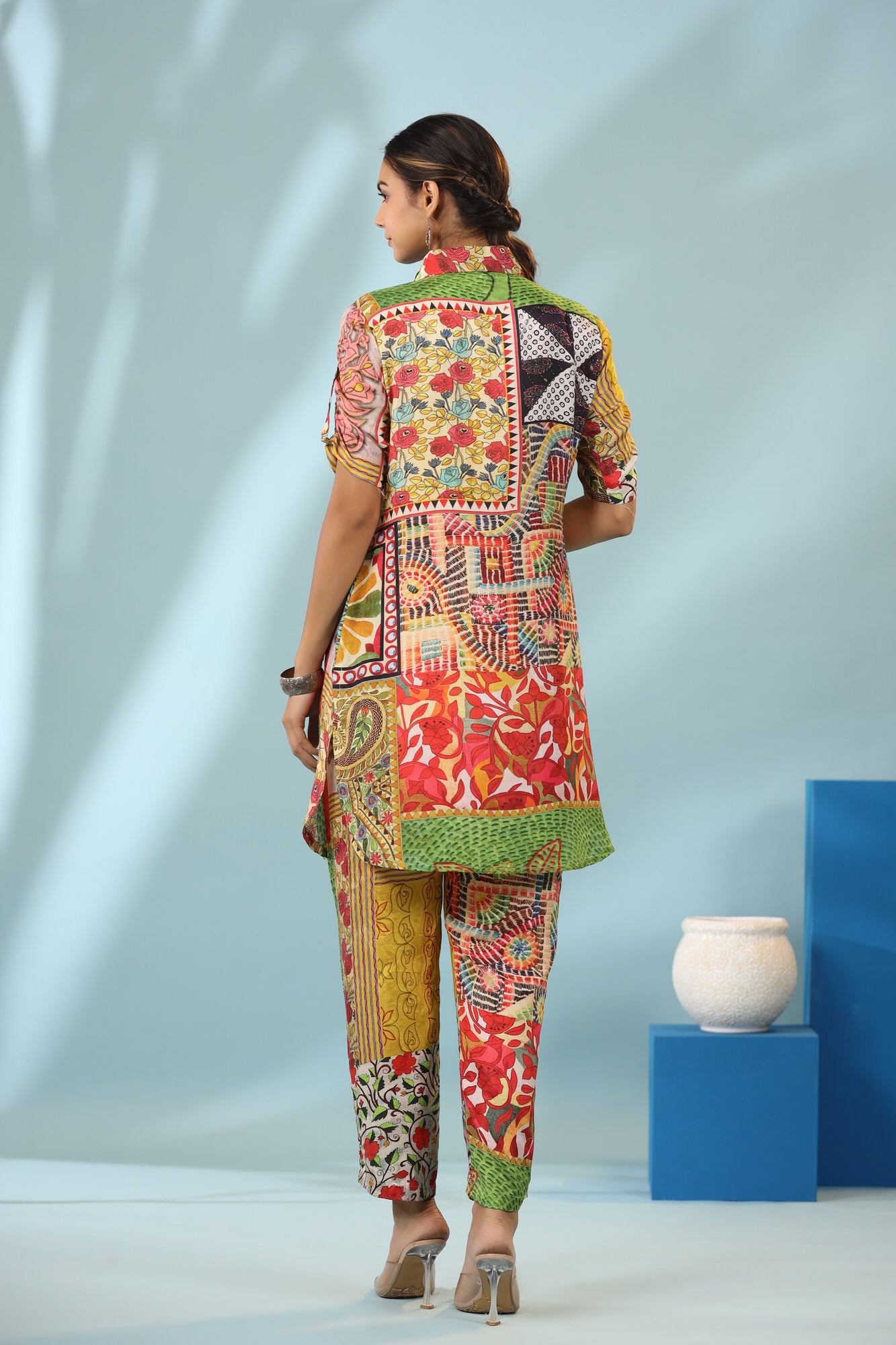 Polychrome Russian Silk Co-ord Set