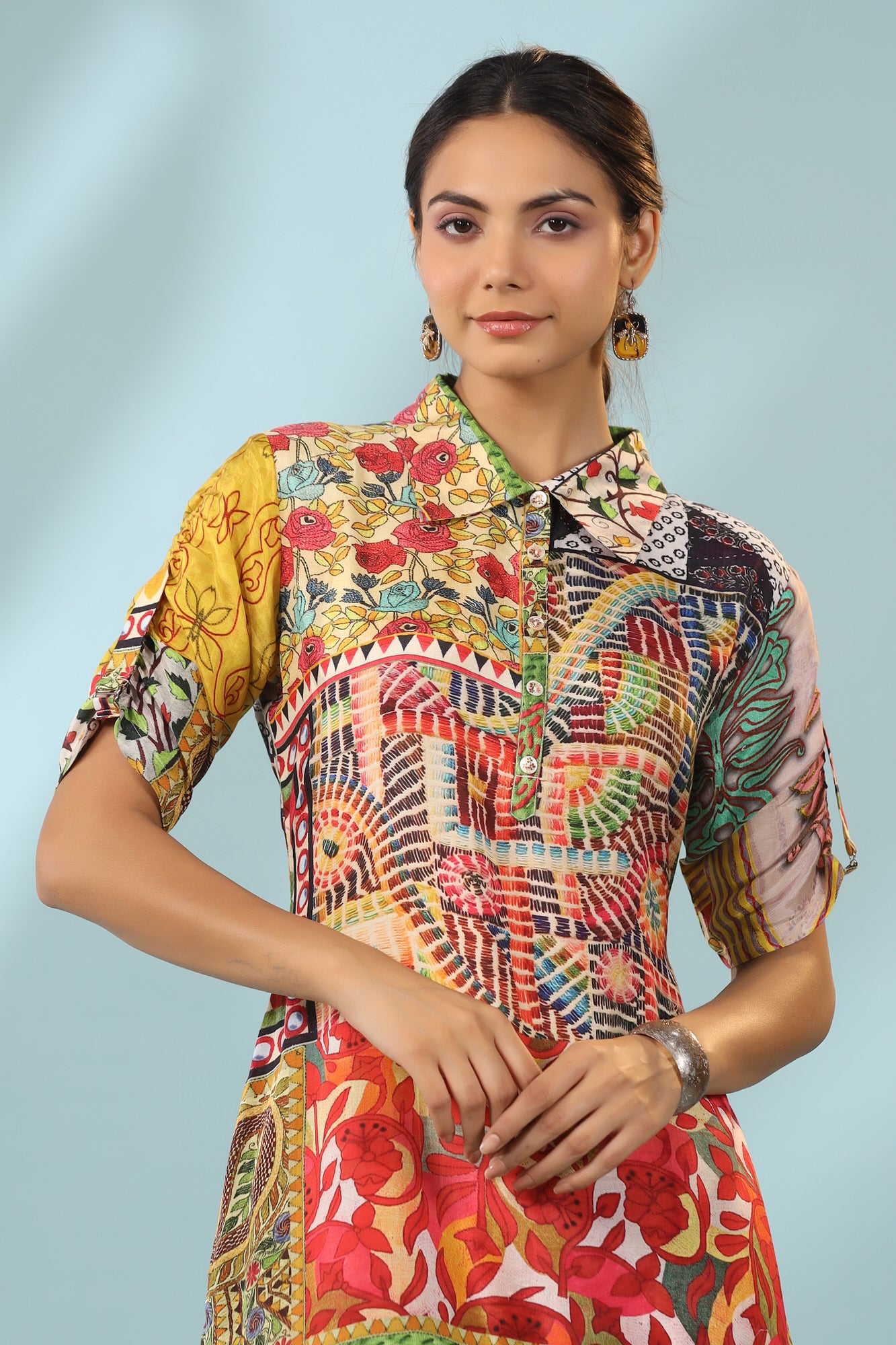 Polychrome Russian Silk Co-ord Set