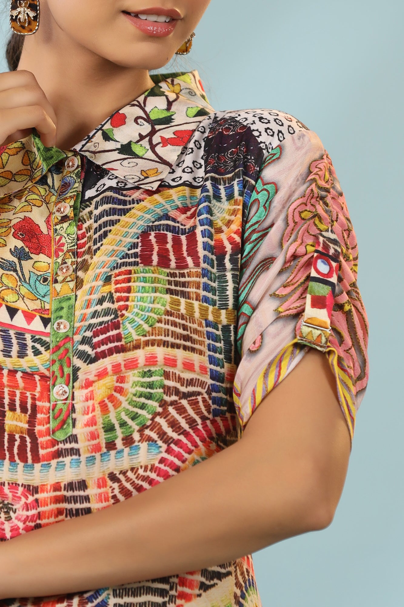 Polychrome Russian Silk Co-ord Set
