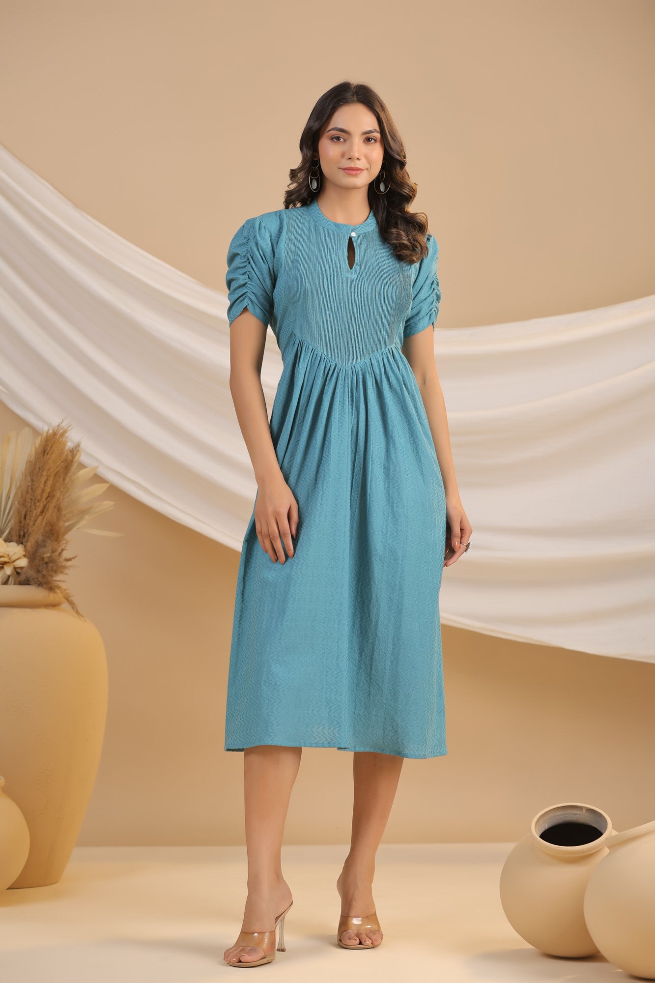 Cobalt Classic Cotton Dobby Dress