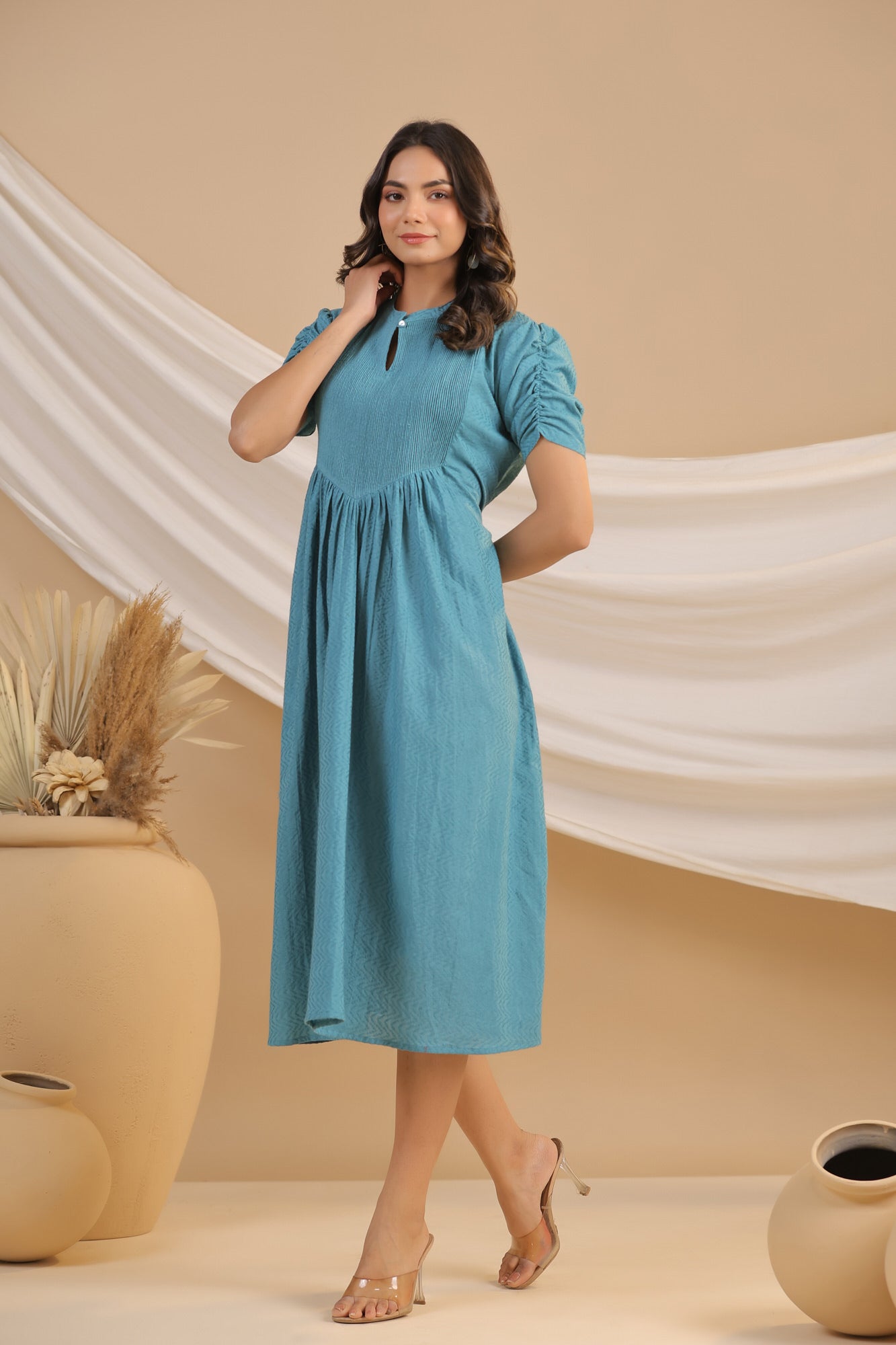 Cobalt Classic Cotton Dobby Dress