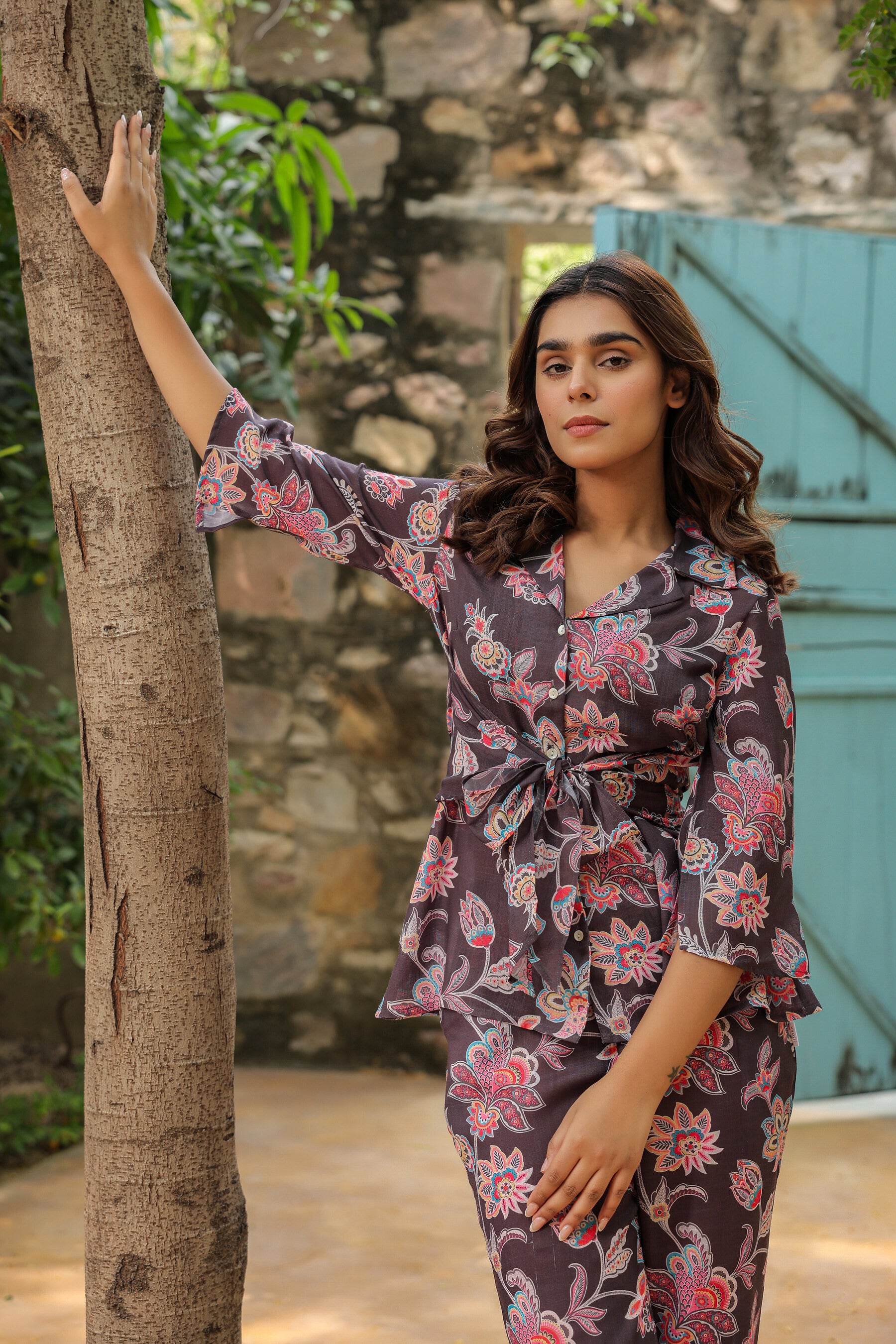 Cranberry Rendezvous Cotton Co-ord Set