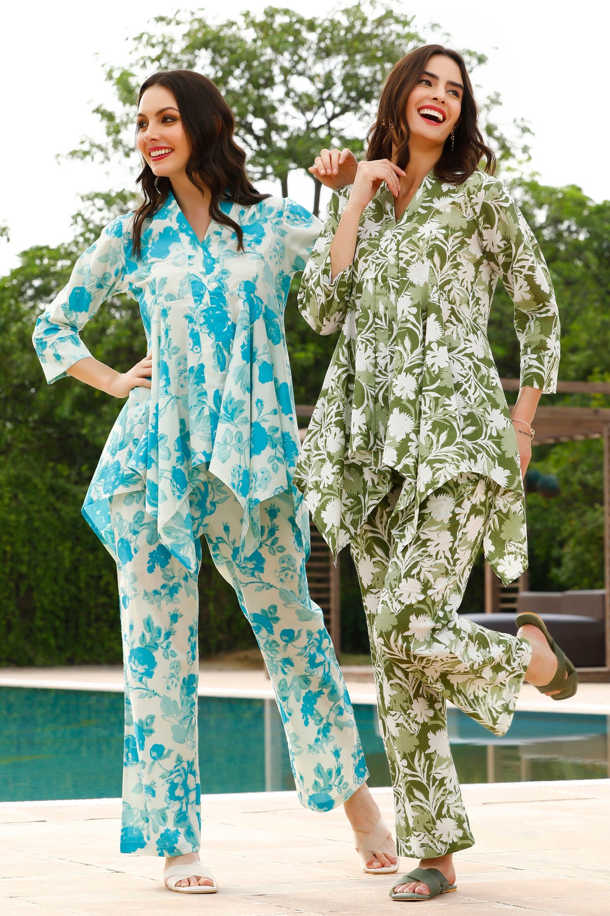 Powdered Garden Cotton Co-ord Set