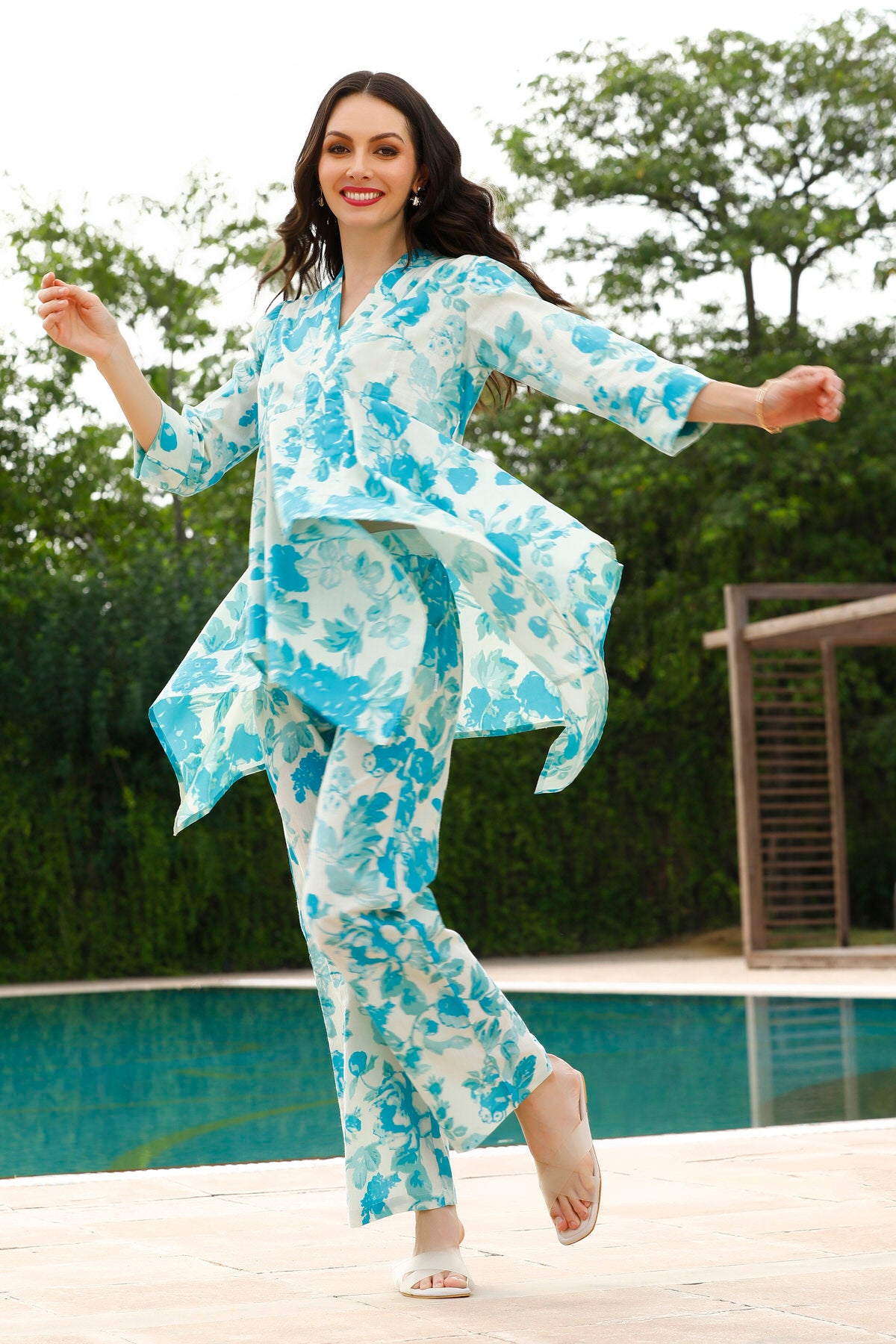 Powdered Garden Cotton Co-ord Set