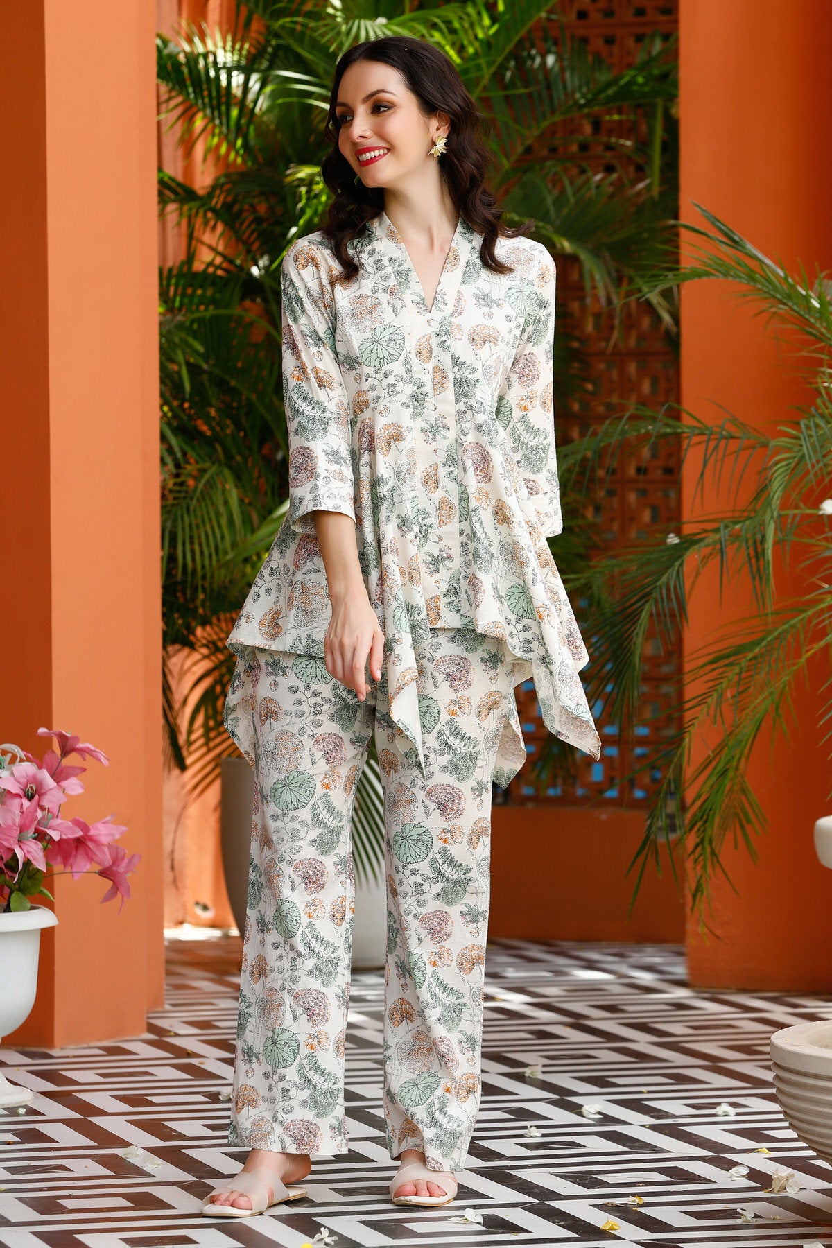 Harmony in Green Cotton Flex Co-ord Set