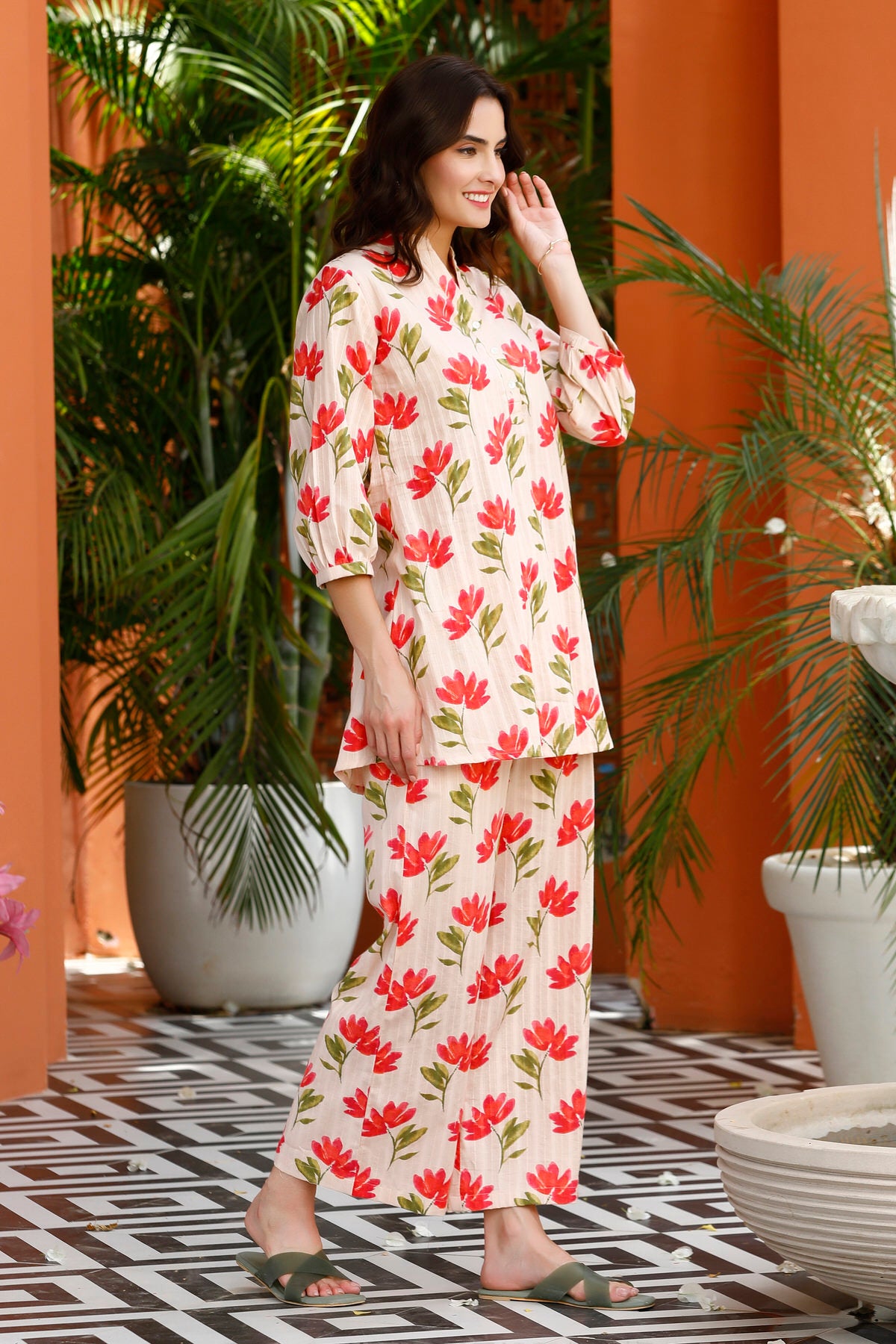 Ethereal Blooms Cotton Co-ord Set