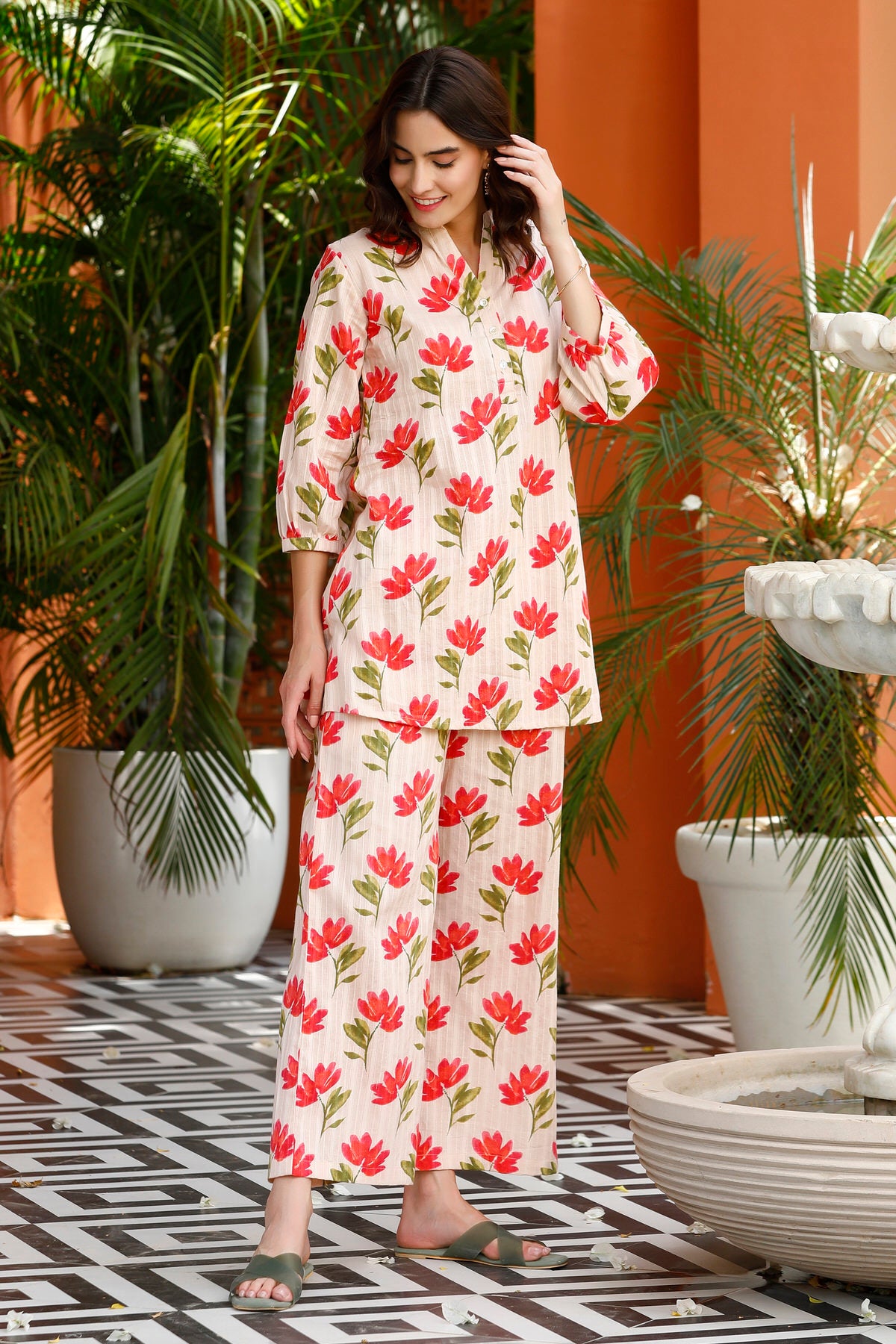 Ethereal Blooms Cotton Co-ord Set